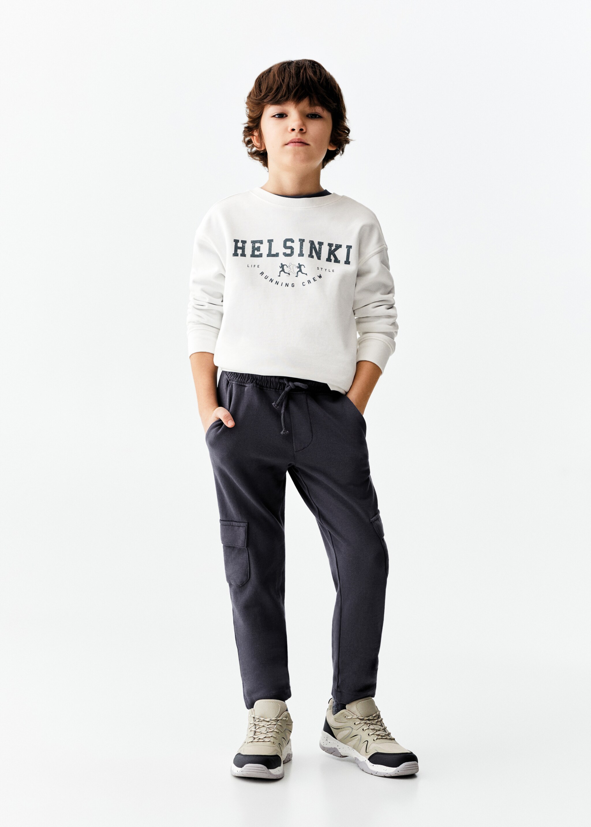 Cotton jogger-style trousers - General plane