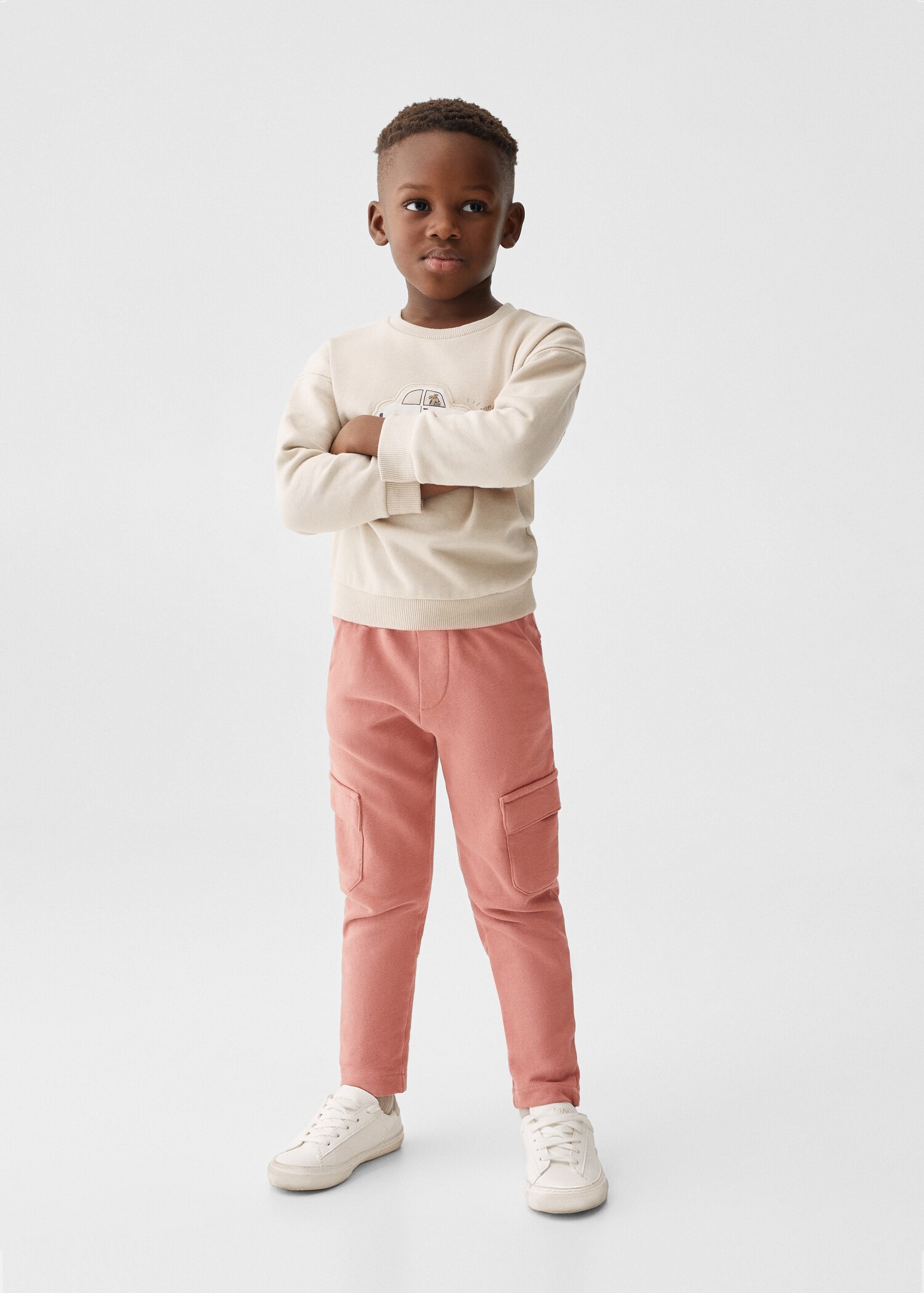 Cotton jogger-style trousers - General plane