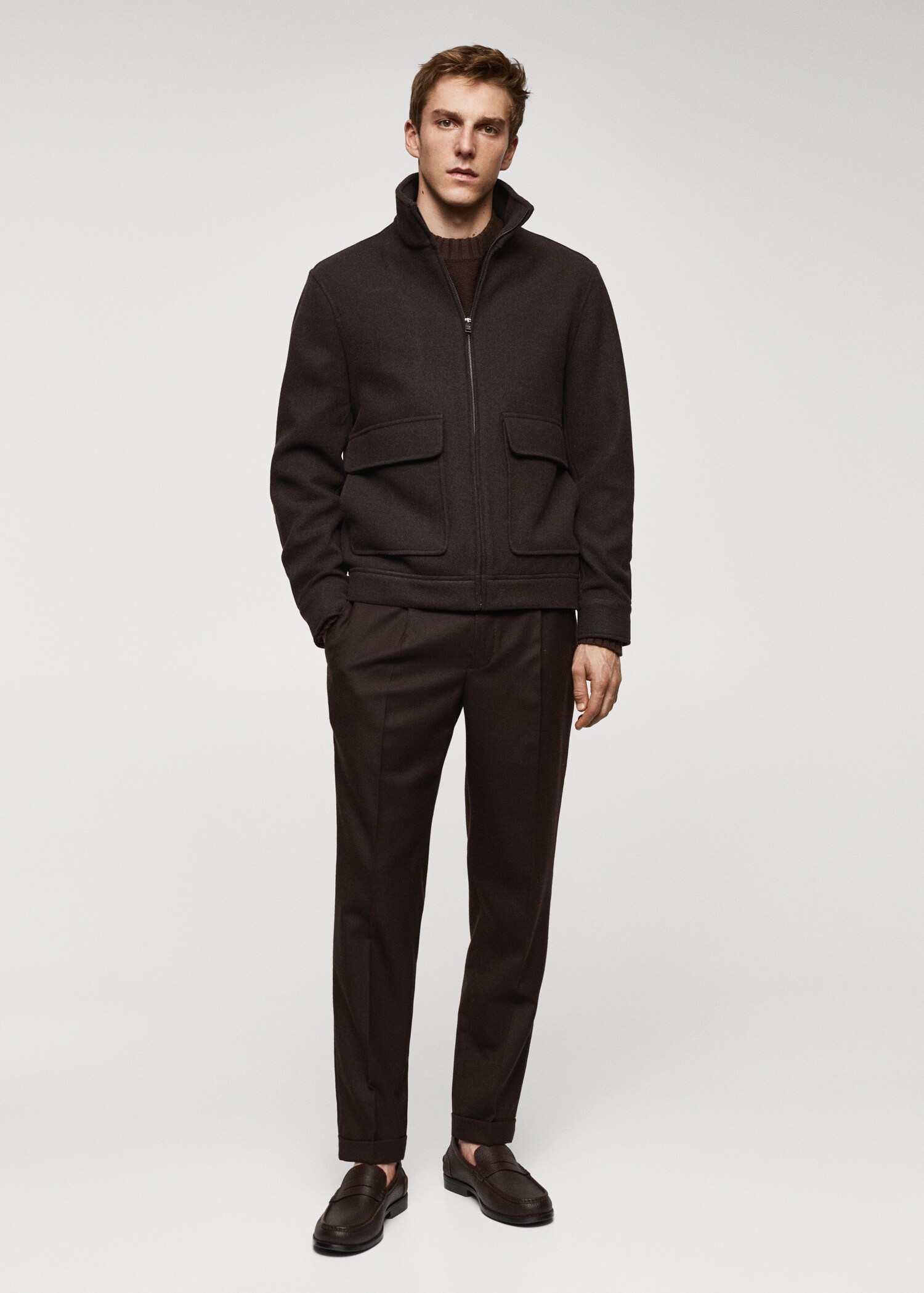 Jacke mit Reverskragen und Taschen - Allgemeine Ansicht