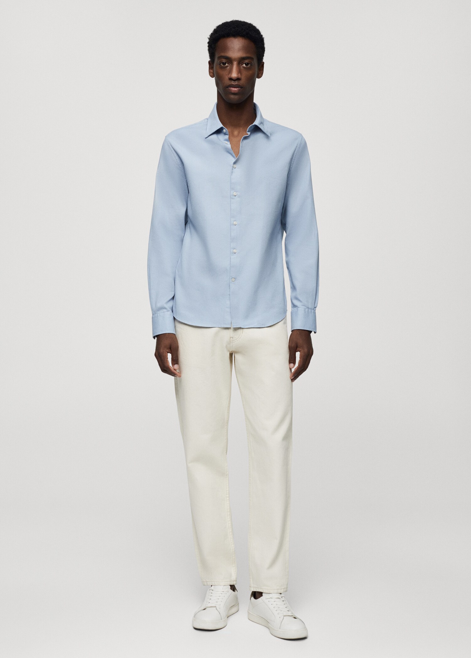 Chemise slim fit structurée coton - Plan général