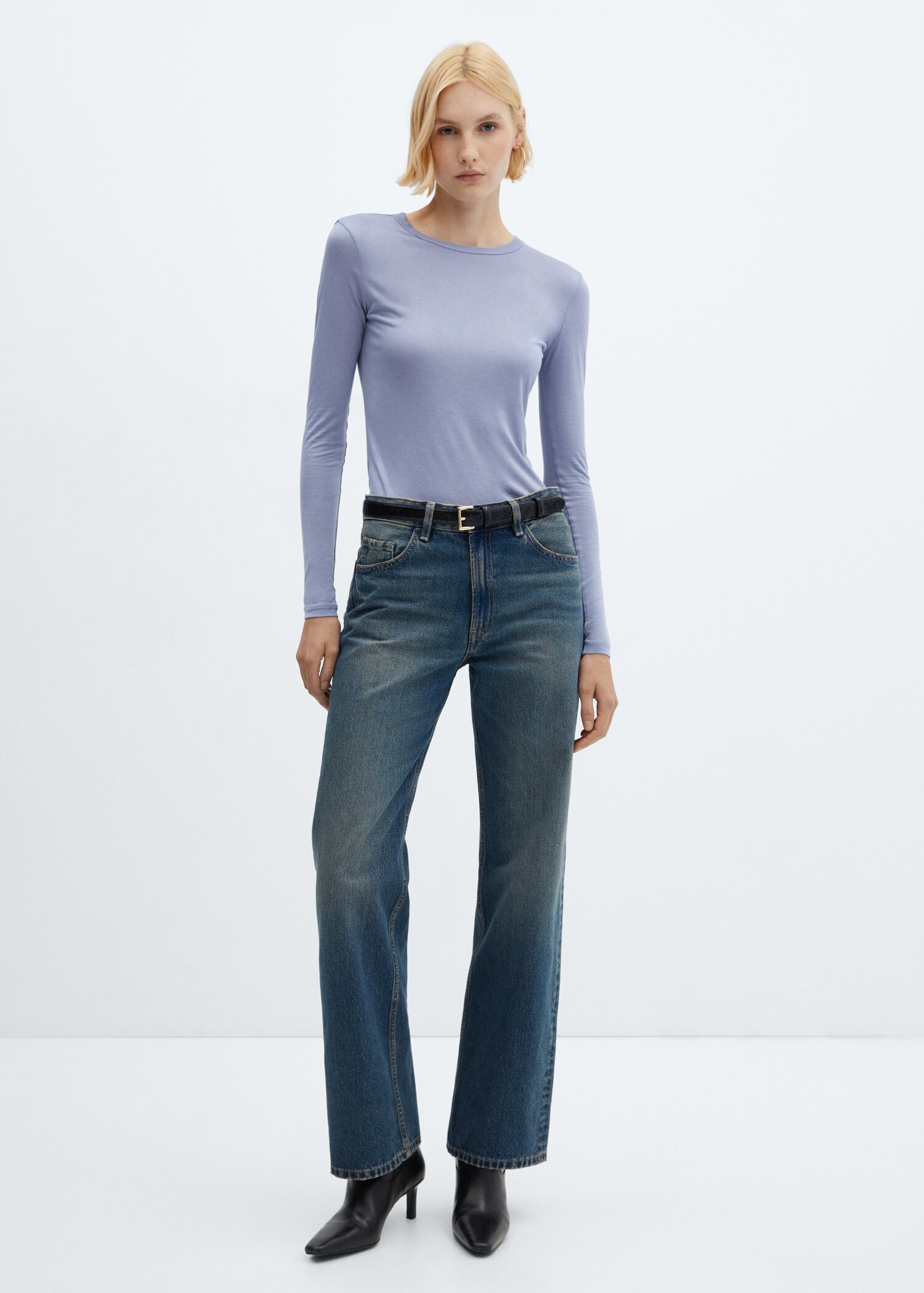 Round-neck long-sleeved t-shirt - General plane