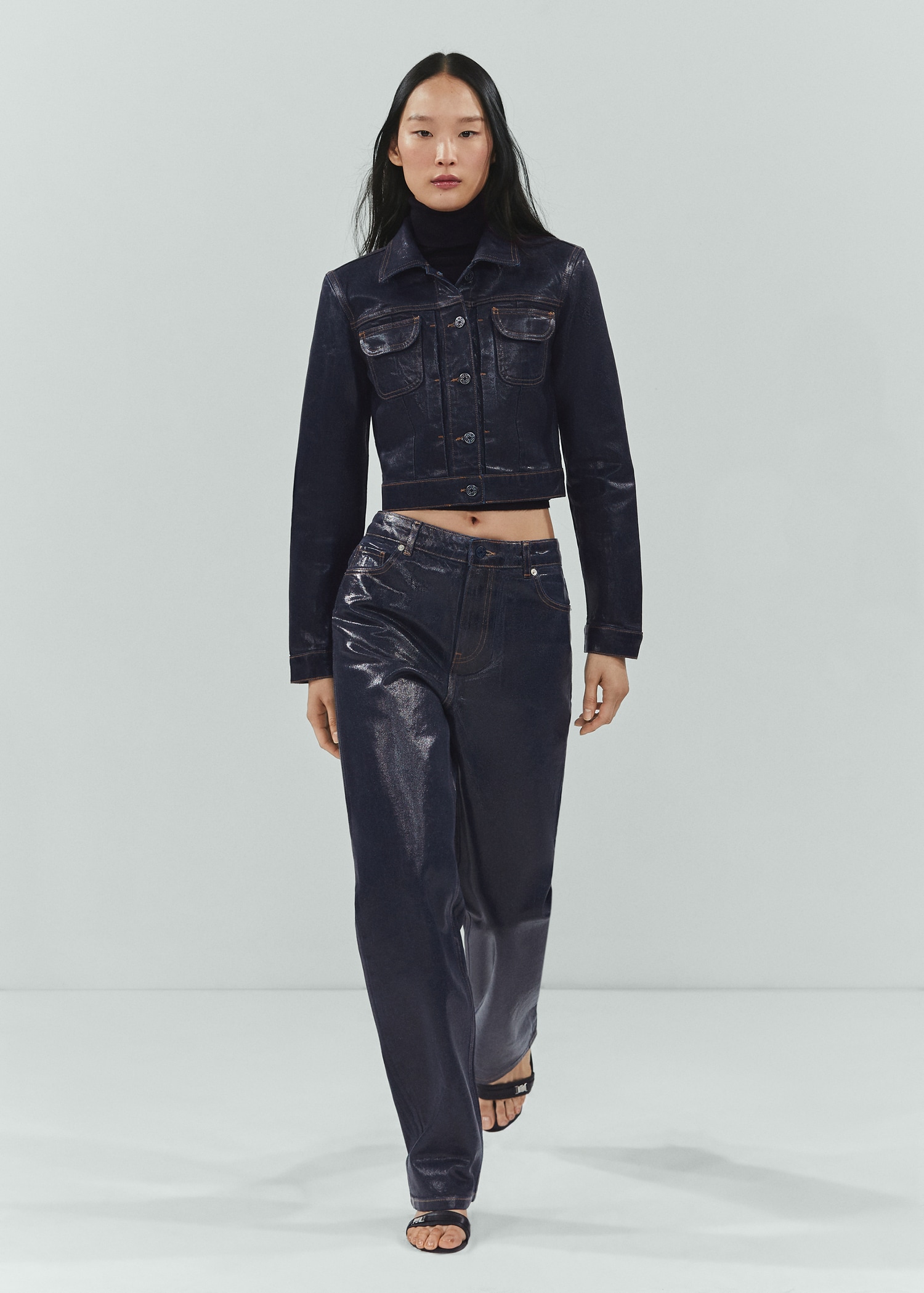 Jeans diritti foil Donna MANGO OUTLET Italia