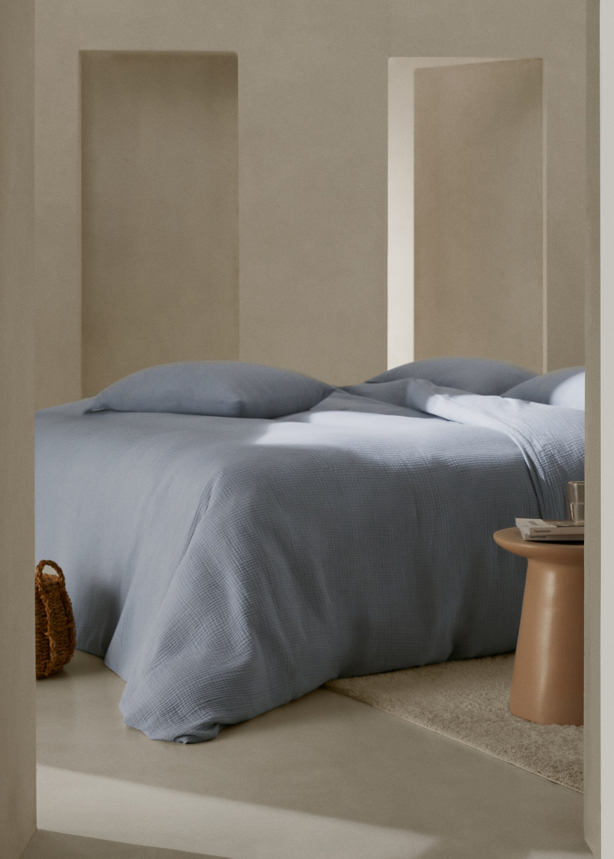 Bettbezug aus Baumwoll-Gaze für 180 cm Bett - Allgemeine Ansicht