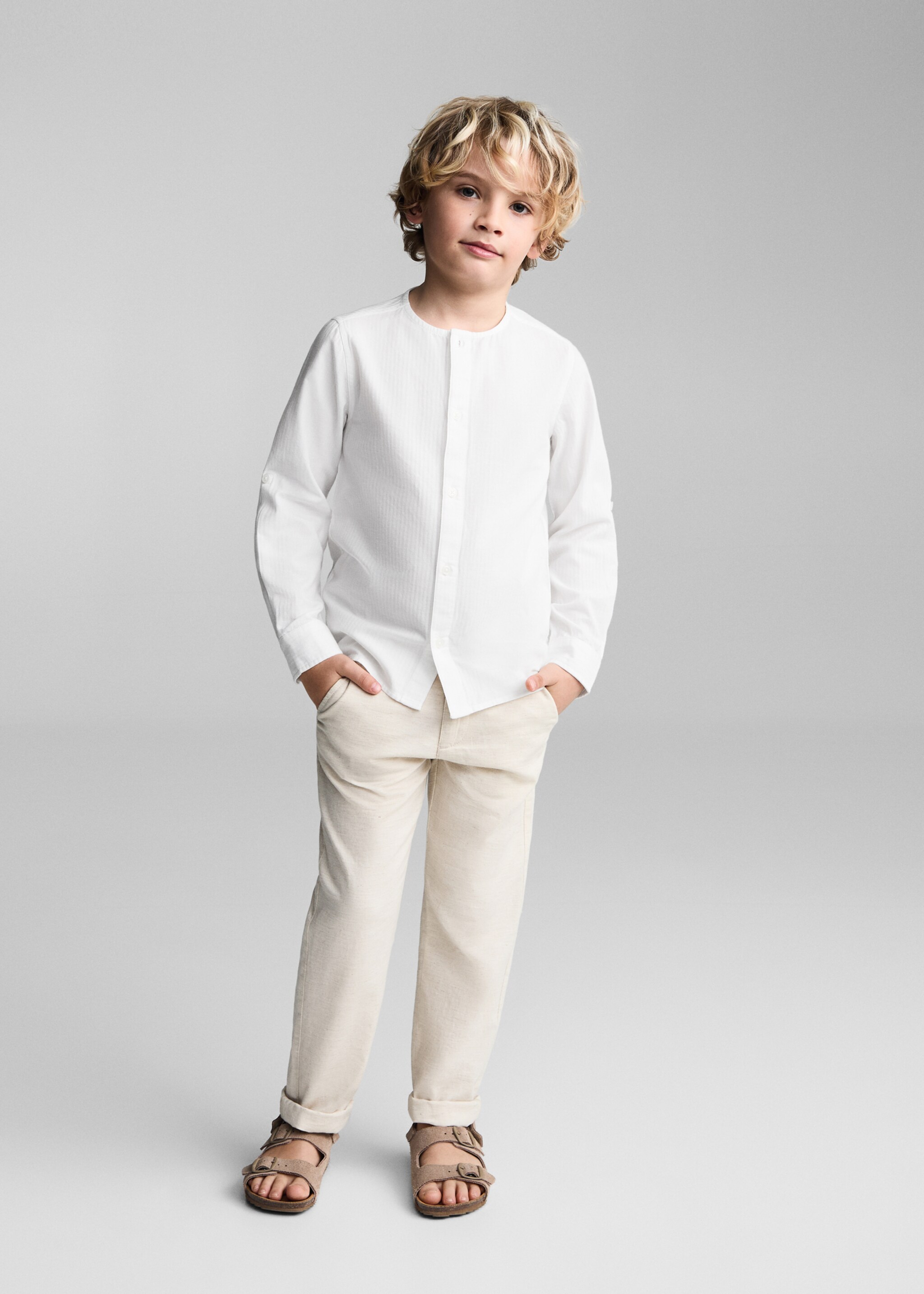 Crew-neck cotton shirt - General plane