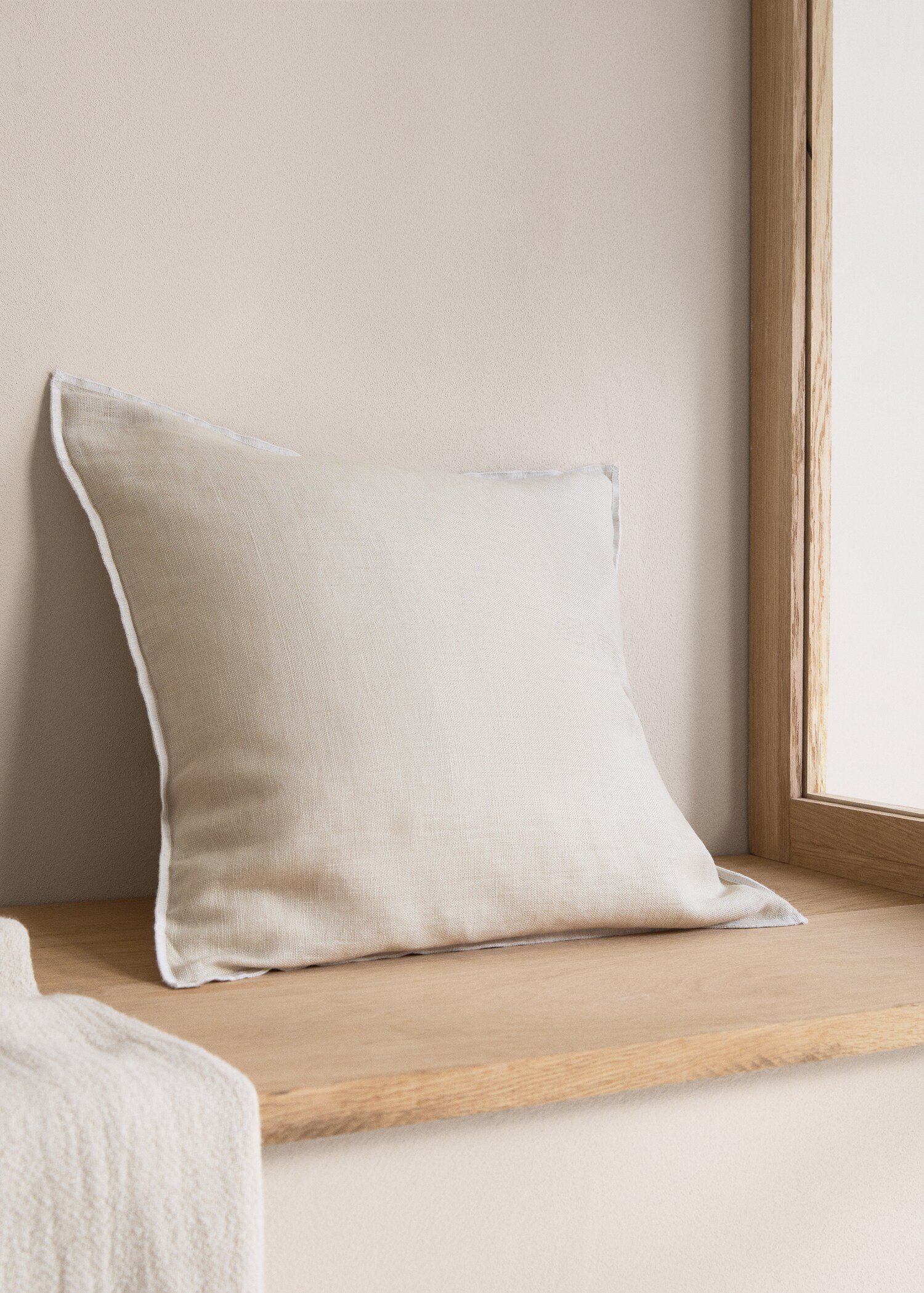 Housse coussin lin liseré 45x45 cm - Plan général