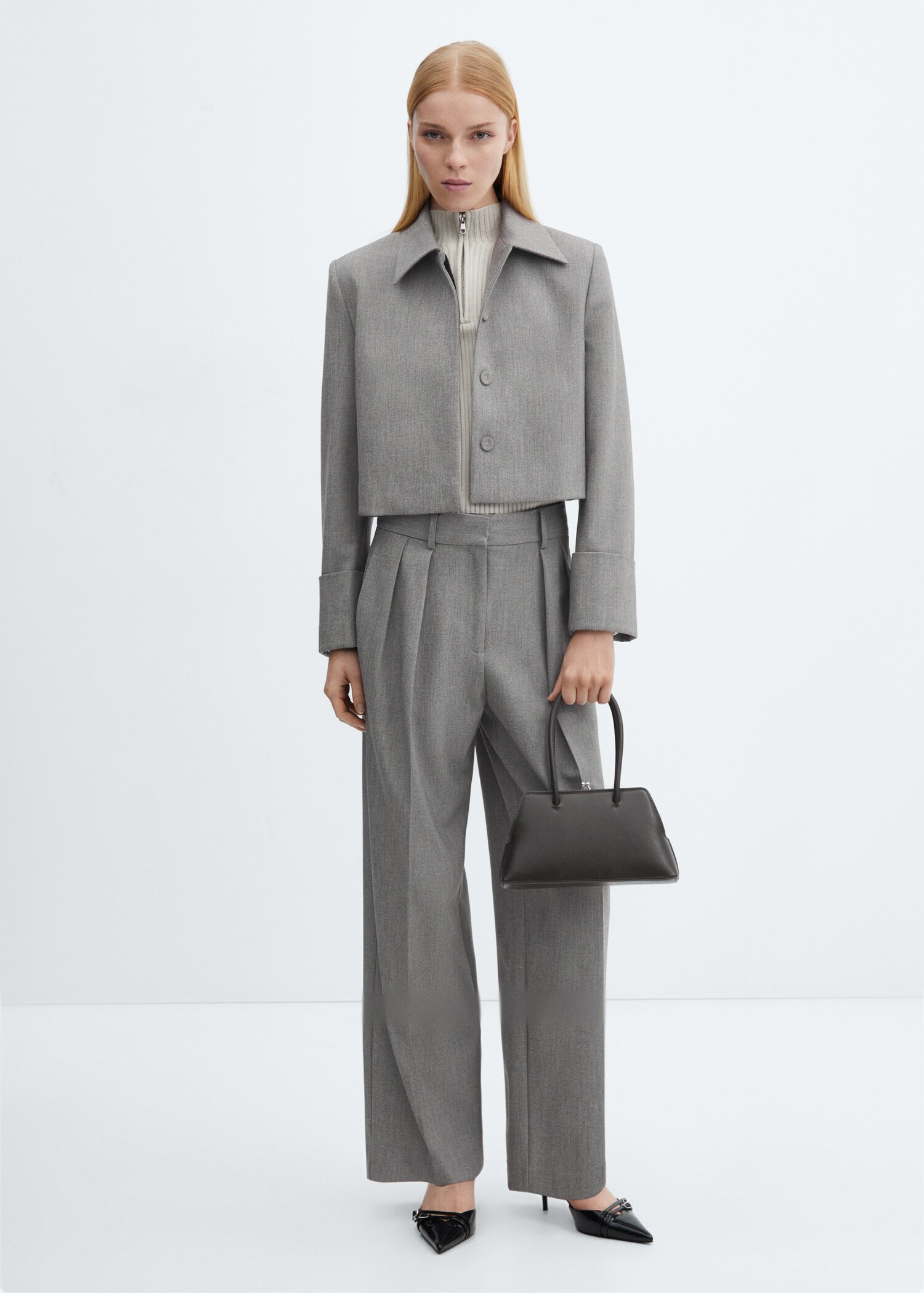 Cropped suit jacket - General plane