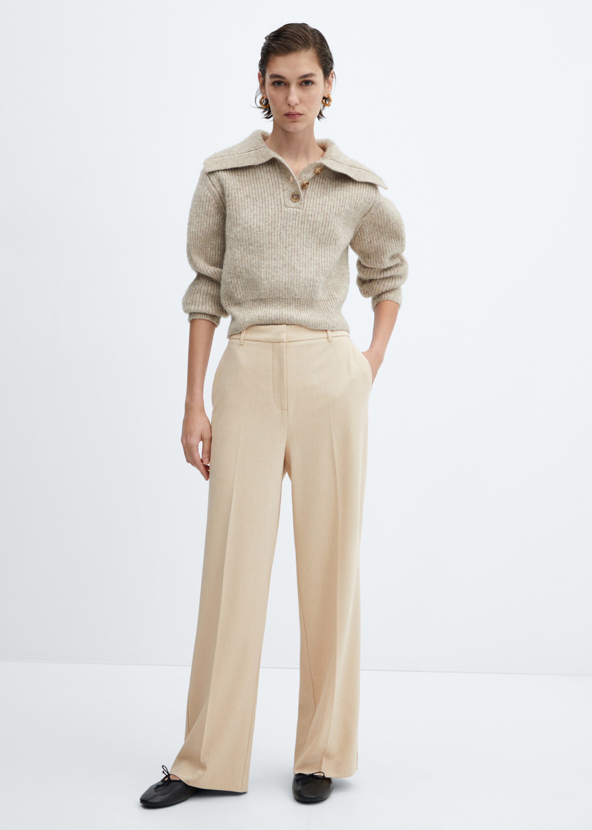 Wideleg low-waist broek - Overzichtstekening