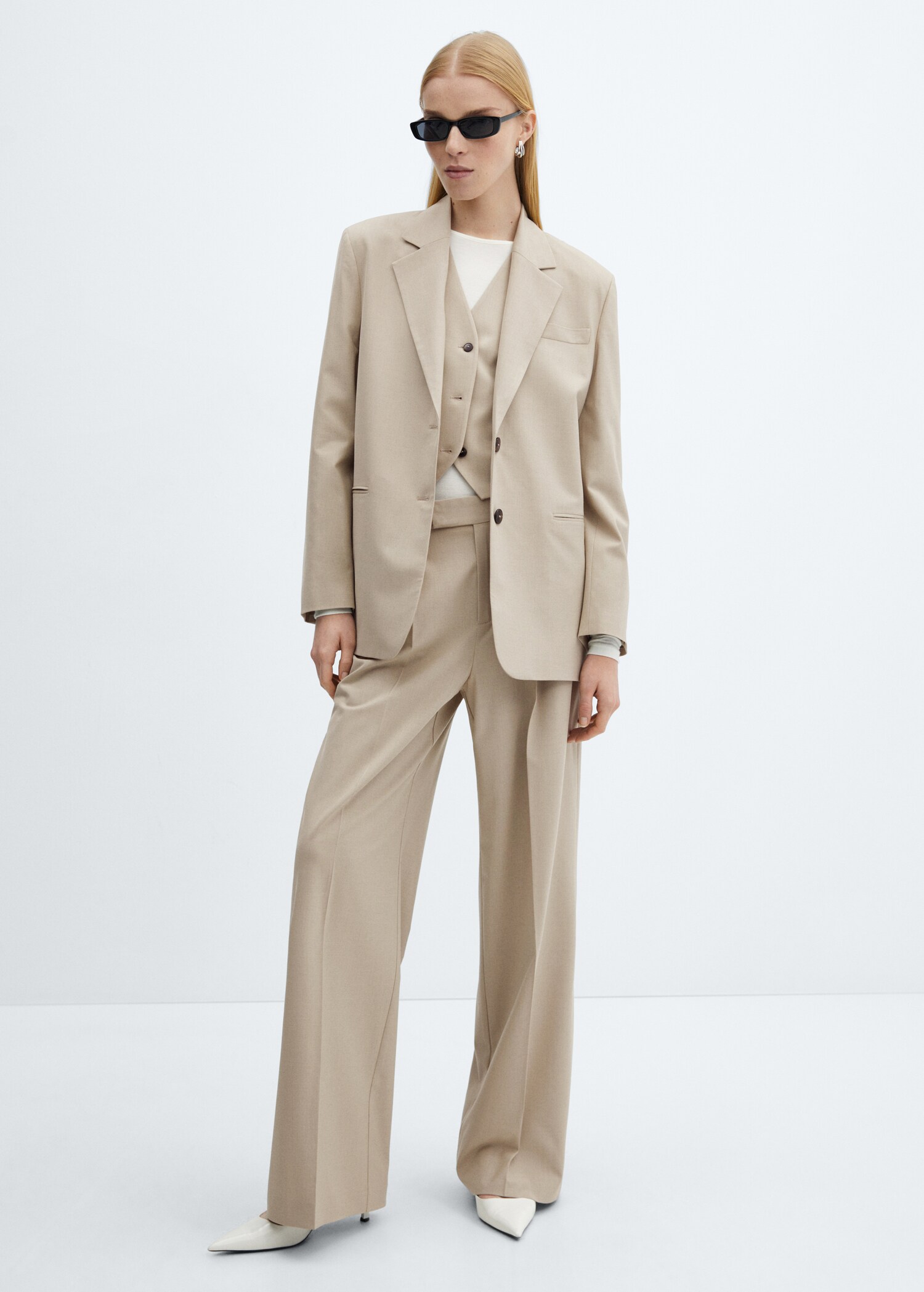 Wideleg suit trousers - General plane