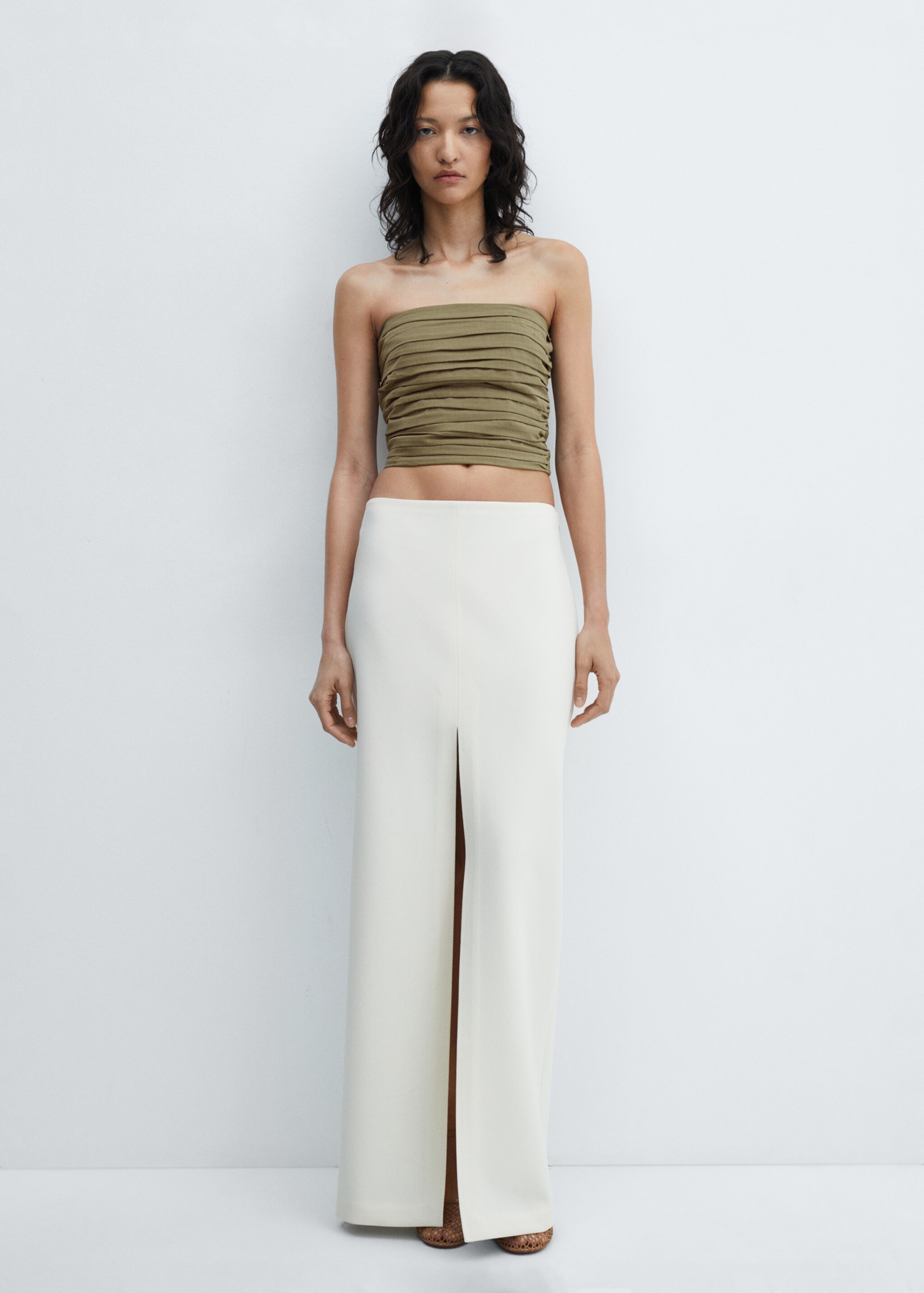 Gesmokte crop top - Overzichtstekening