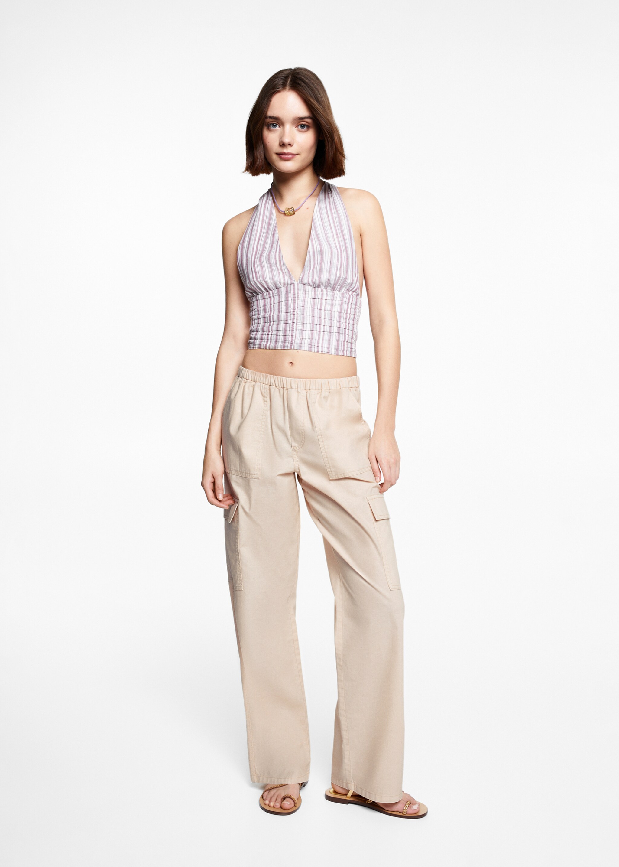Flowy cargo trousers - General plane