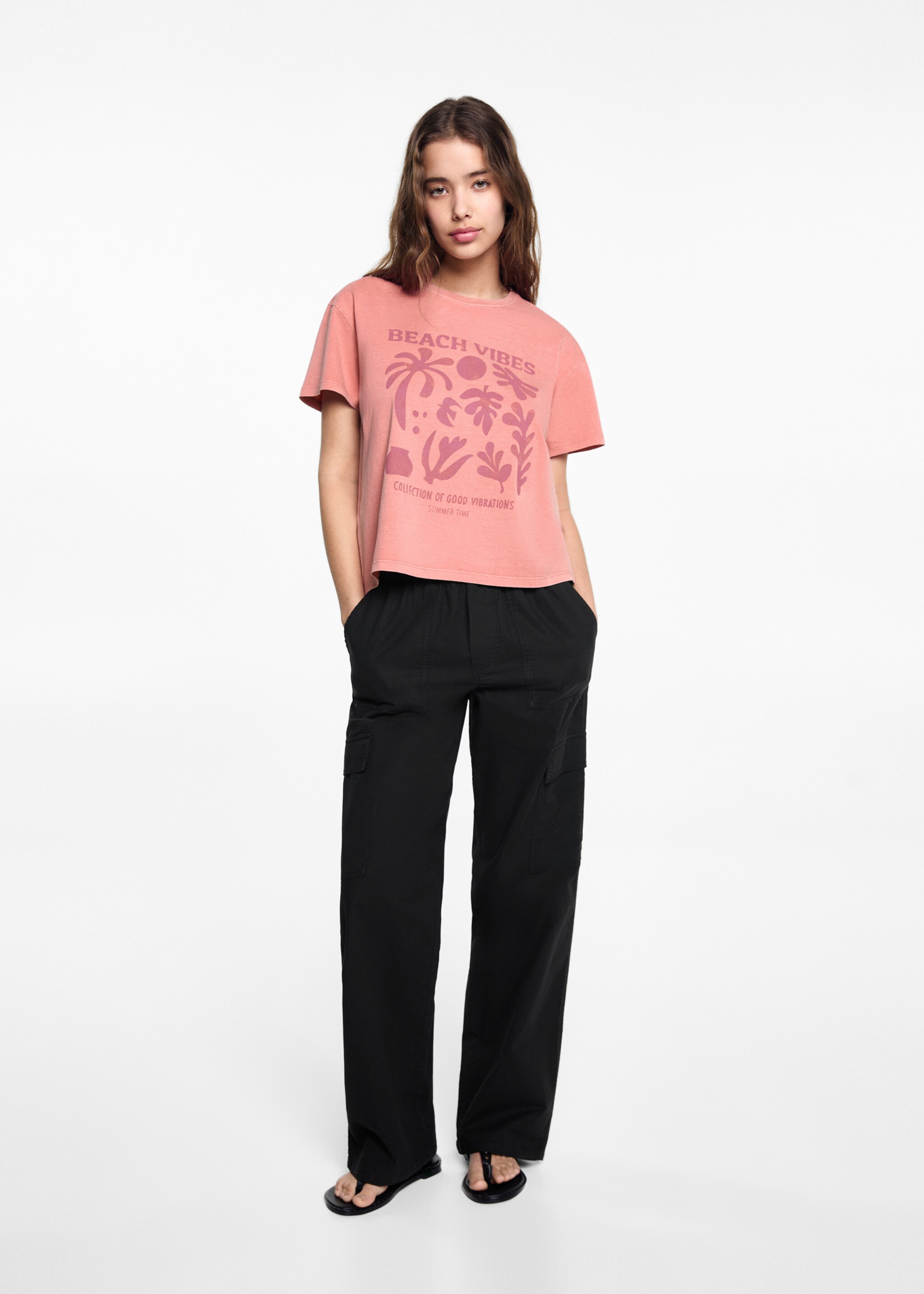 Flowy cargo trousers - General plane