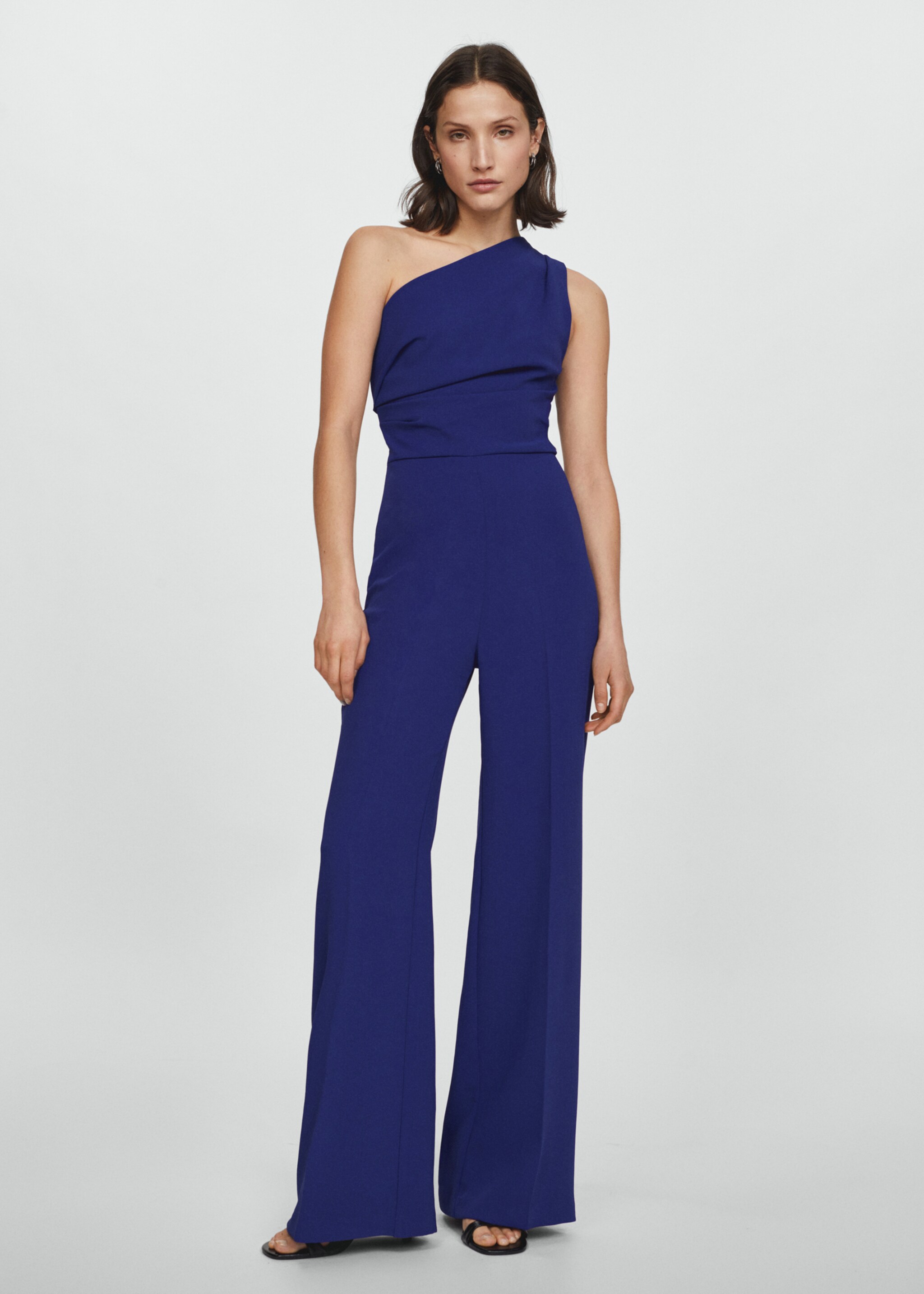 Asymmetric long jumpsuit - General plane, Blue. Ref: 67056335-00.