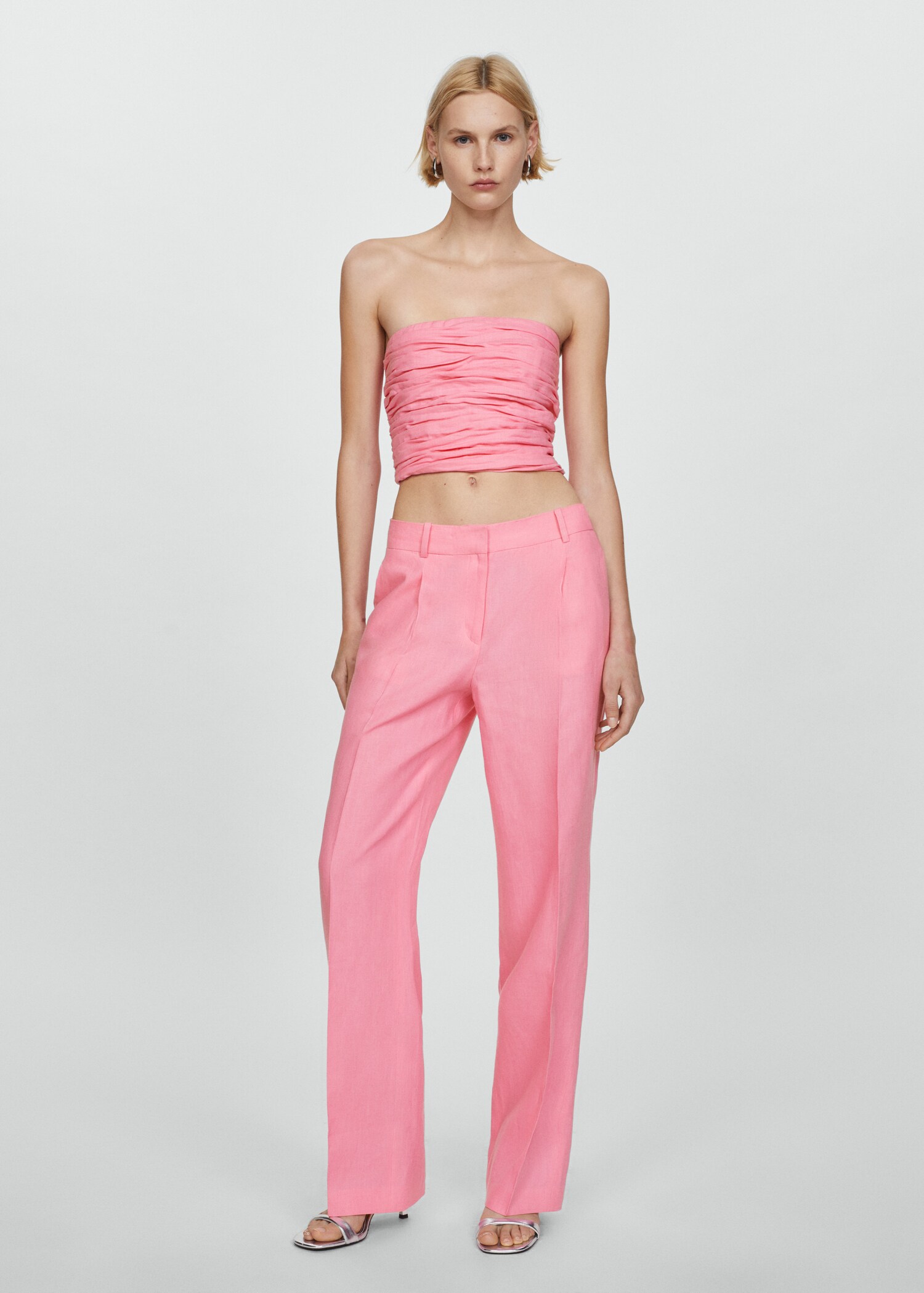 Linen bandeau top - General plane