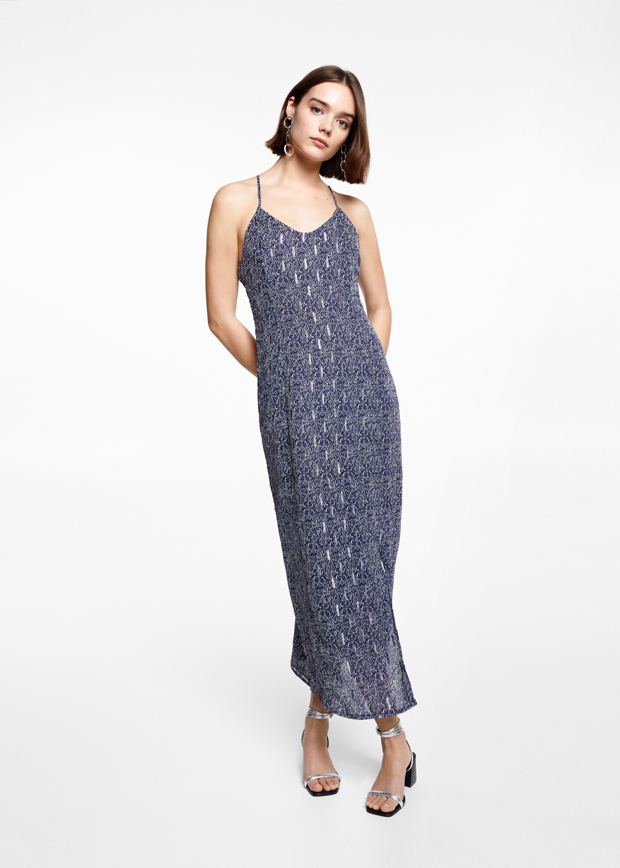 Vestit detall tall estampat - Pla general