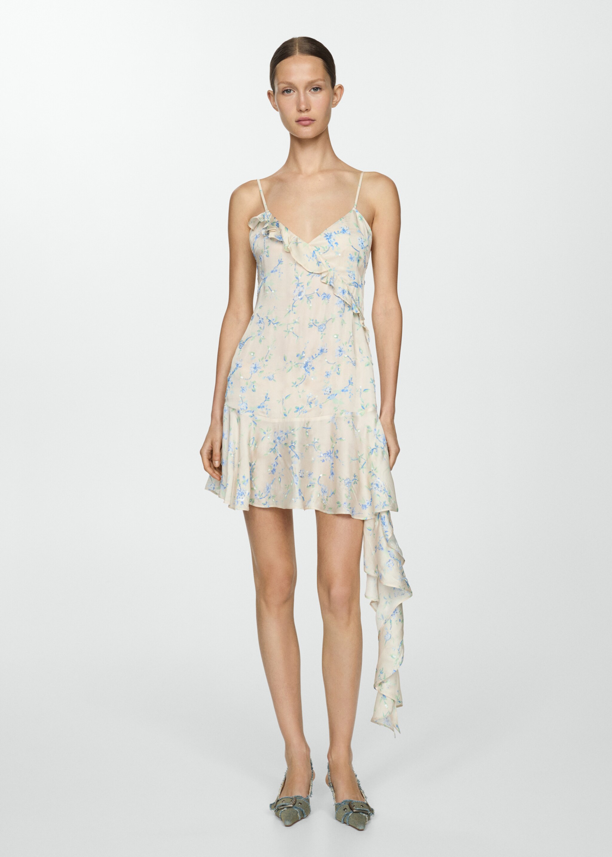 Floral ruffled dress - General plane