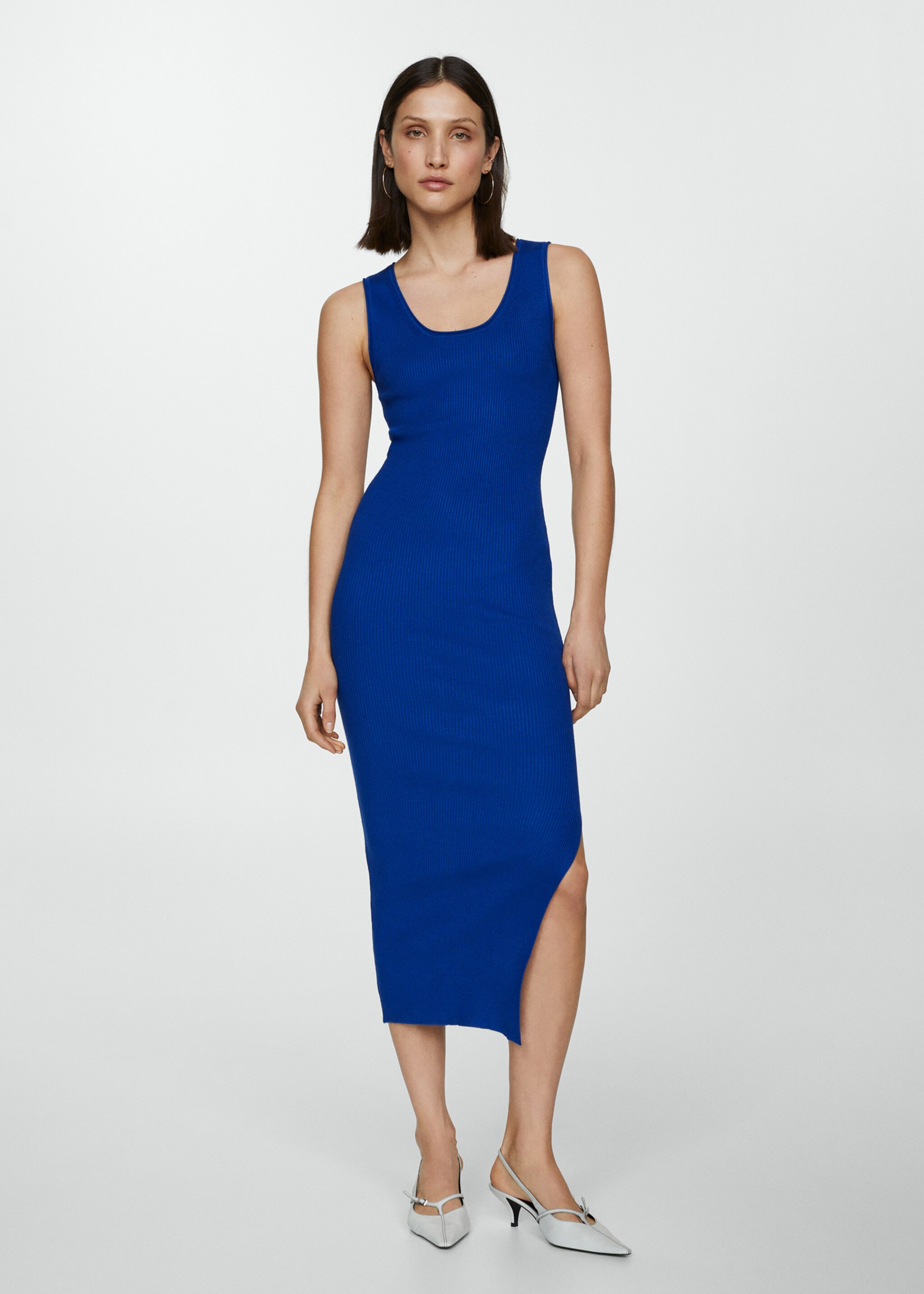 Geripptes Midikleid - Allgemeine Ansicht