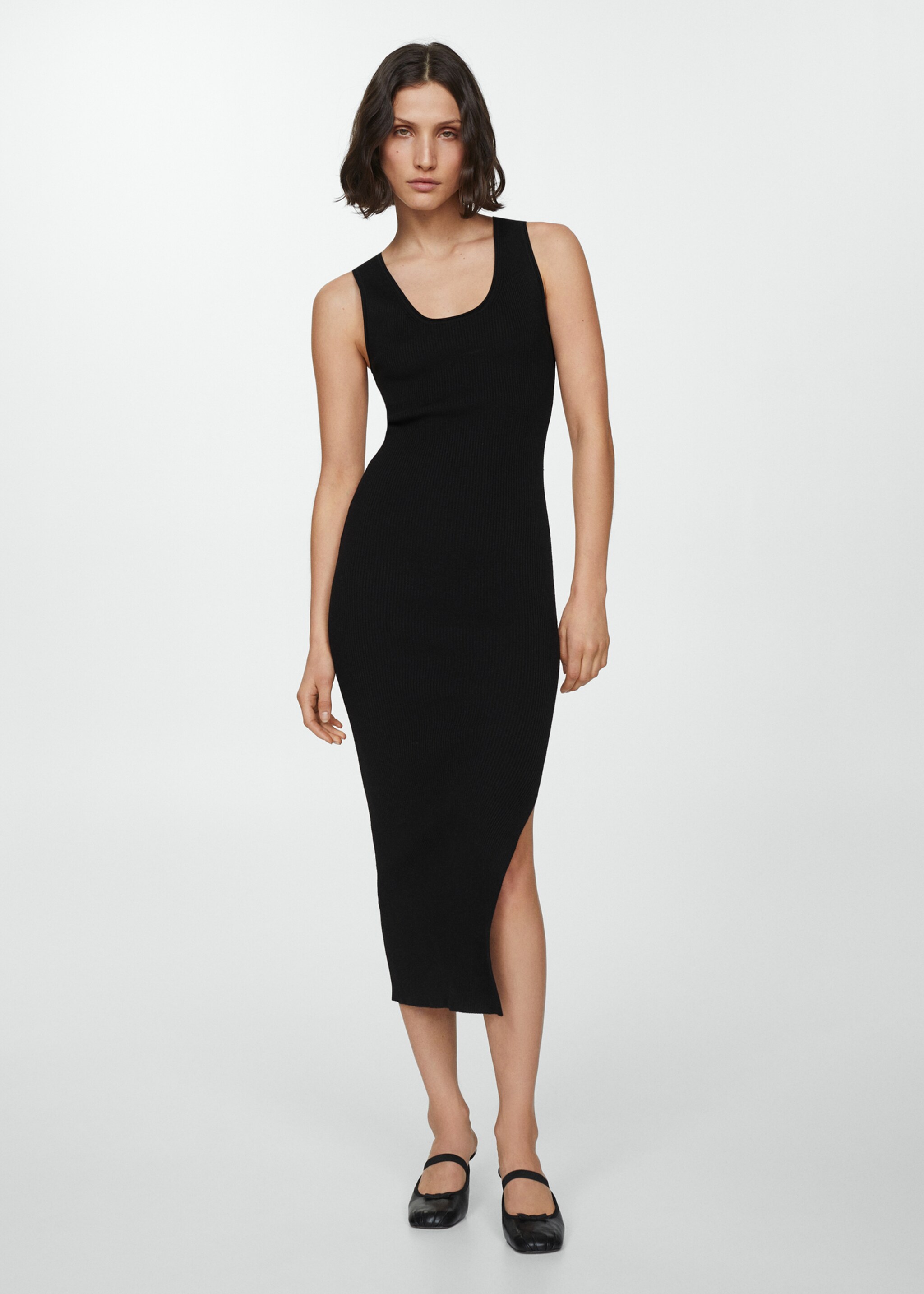 Geripptes Midikleid - Allgemeine Ansicht