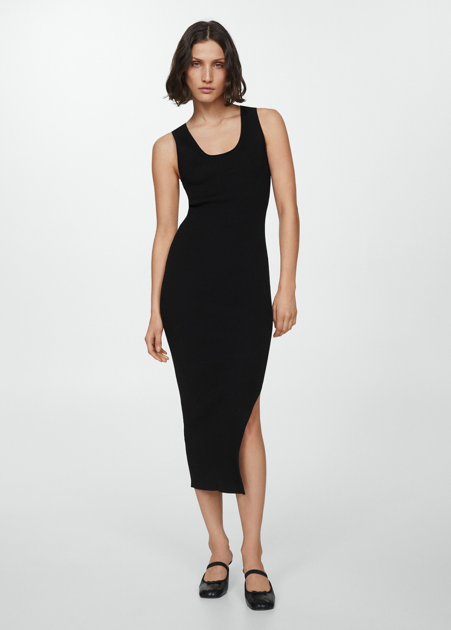 Geripptes Midikleid - Allgemeine Ansicht