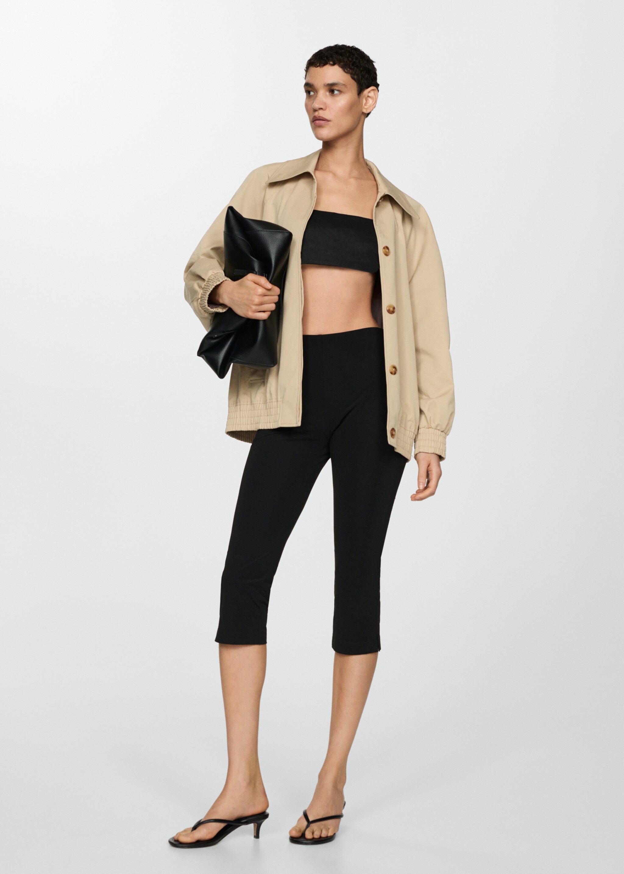 Sandale mit Kitten-Absatz - Allgemeine Ansicht, Schwarz. Ref: 67057705-00.