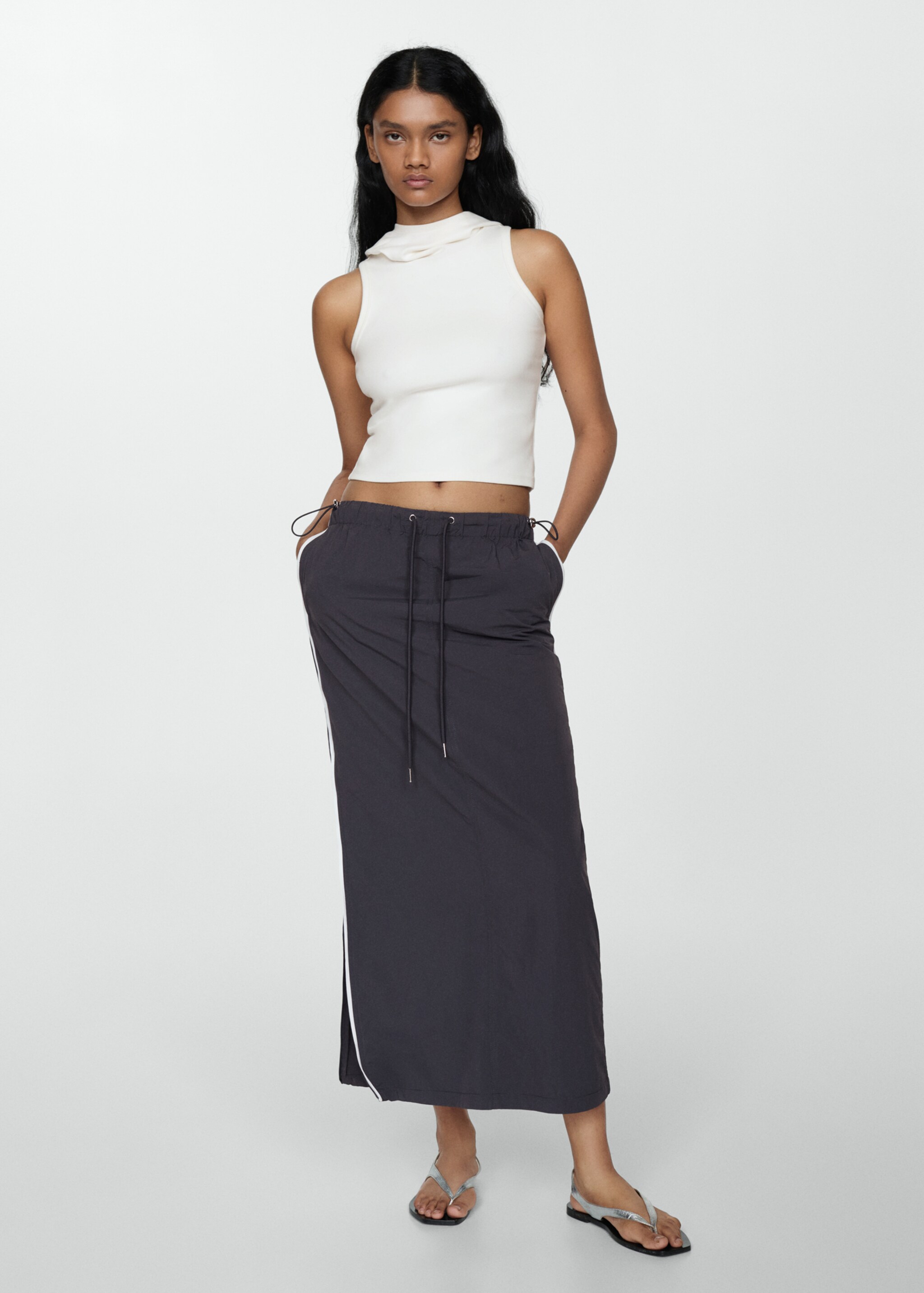 Parachute skirt with side zip - General plane