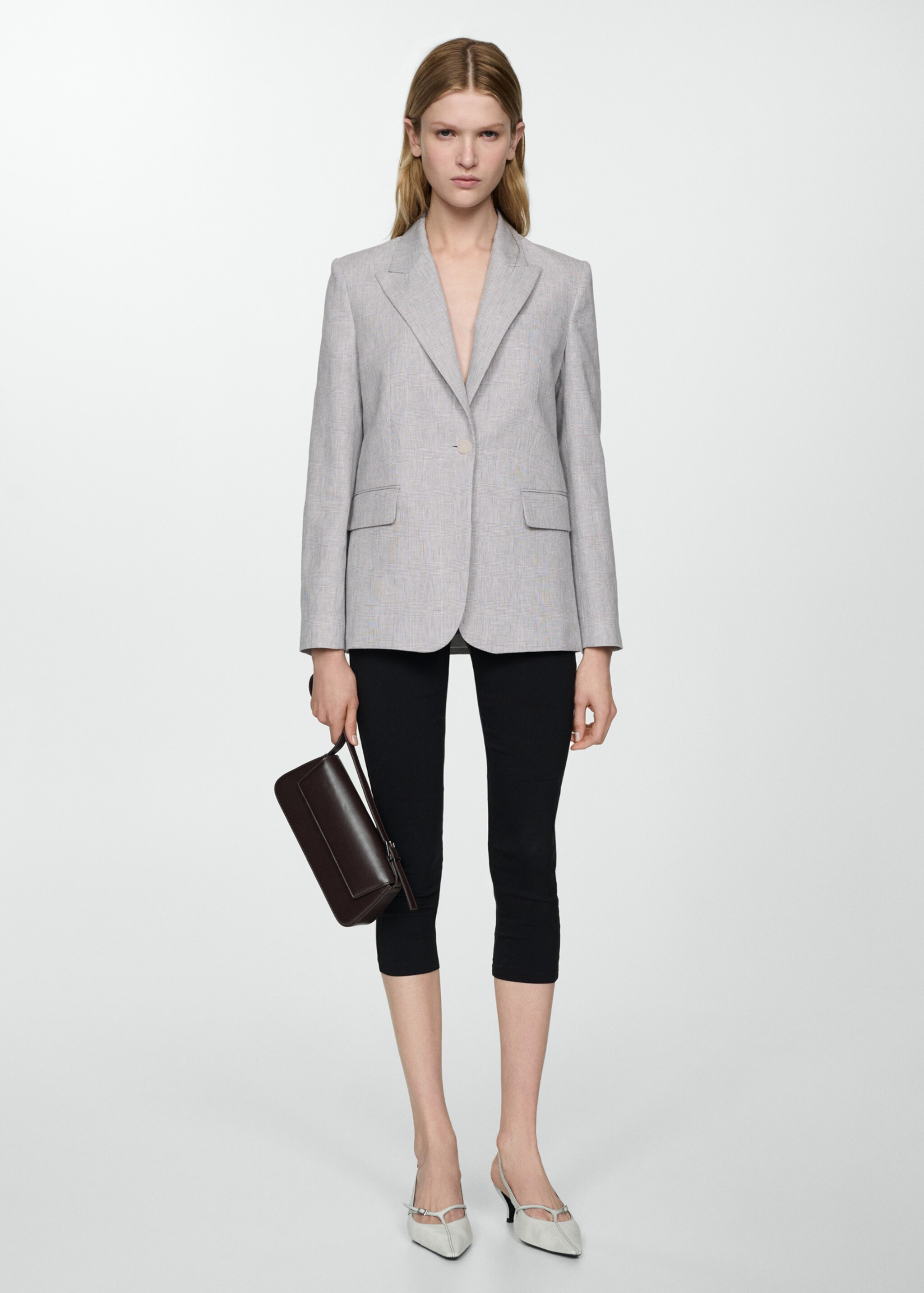 Blazer lin pied-de-poule - Plan général