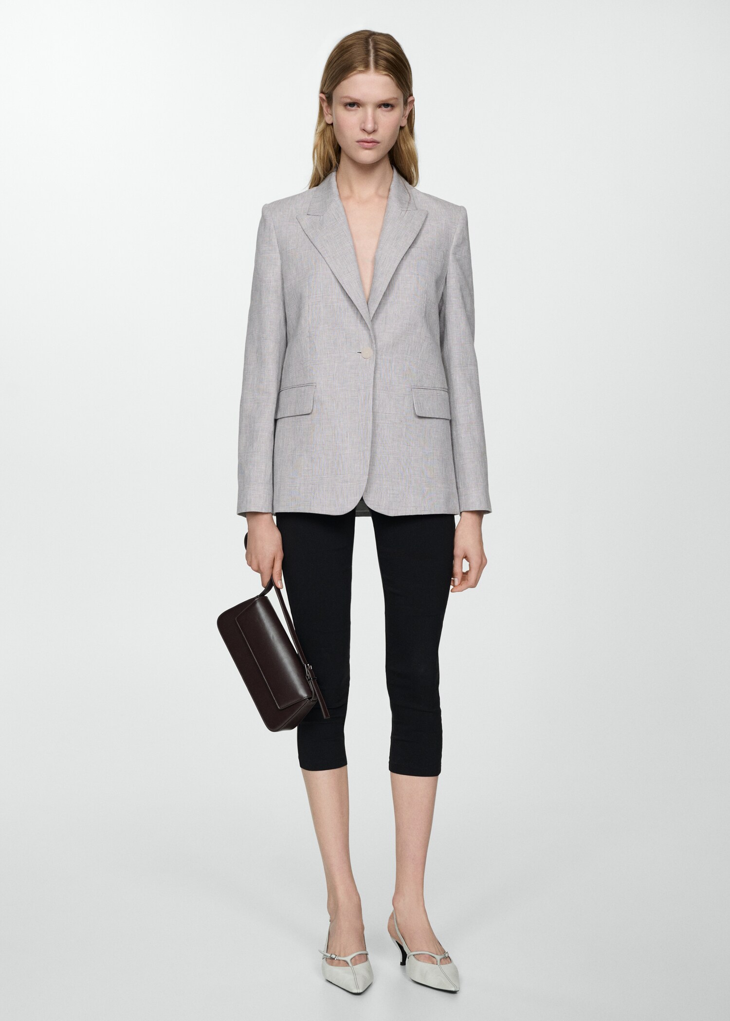 Blazer lin pied-de-poule - Plan général