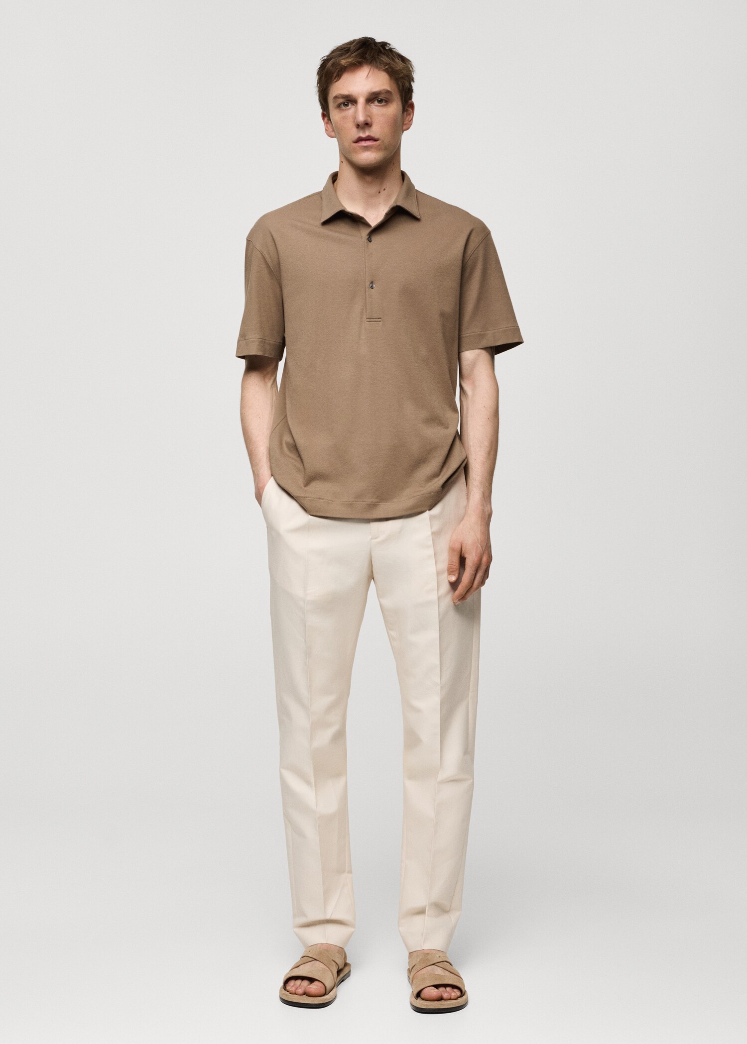 Polo slim fit 100% cotó - Pla general