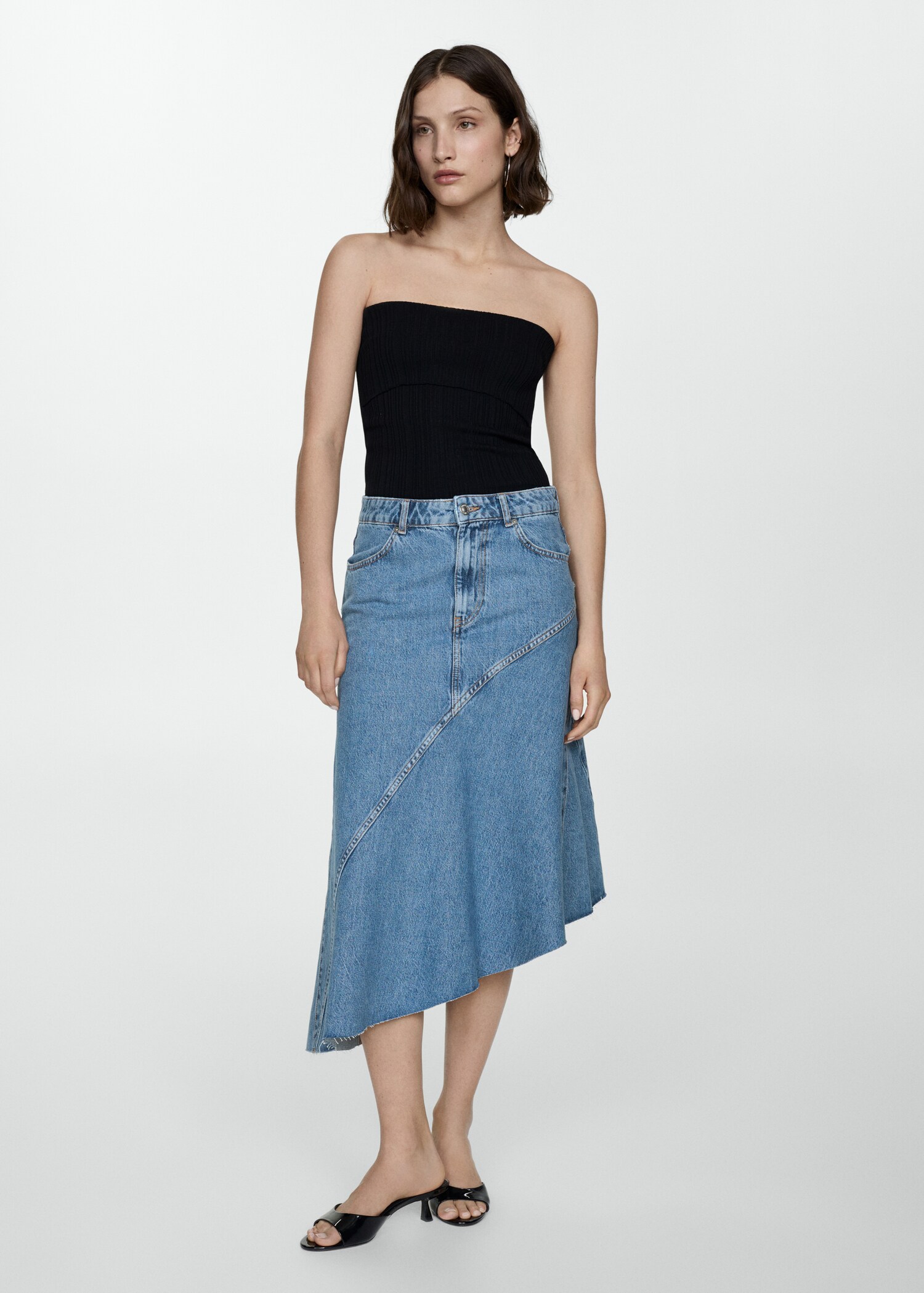 Asymmetrischer Jeansrock - Allgemeine Ansicht