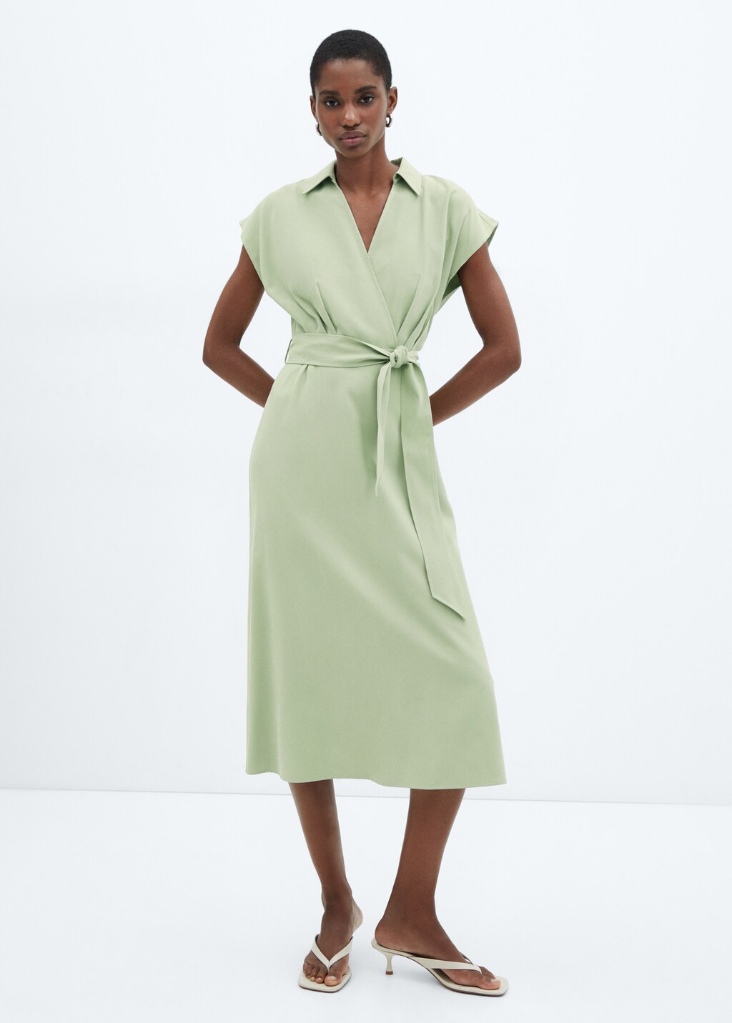 Belt wrap dress - Women | MANGO OUTLET USA