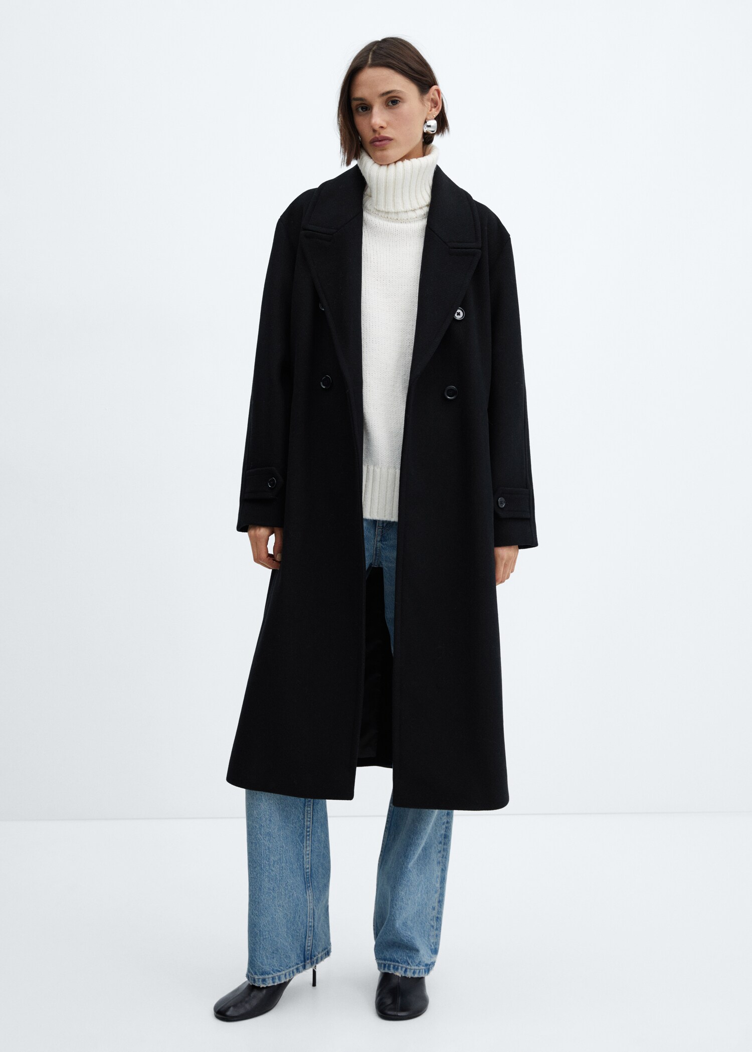 Manteau laine oversize - Plan général