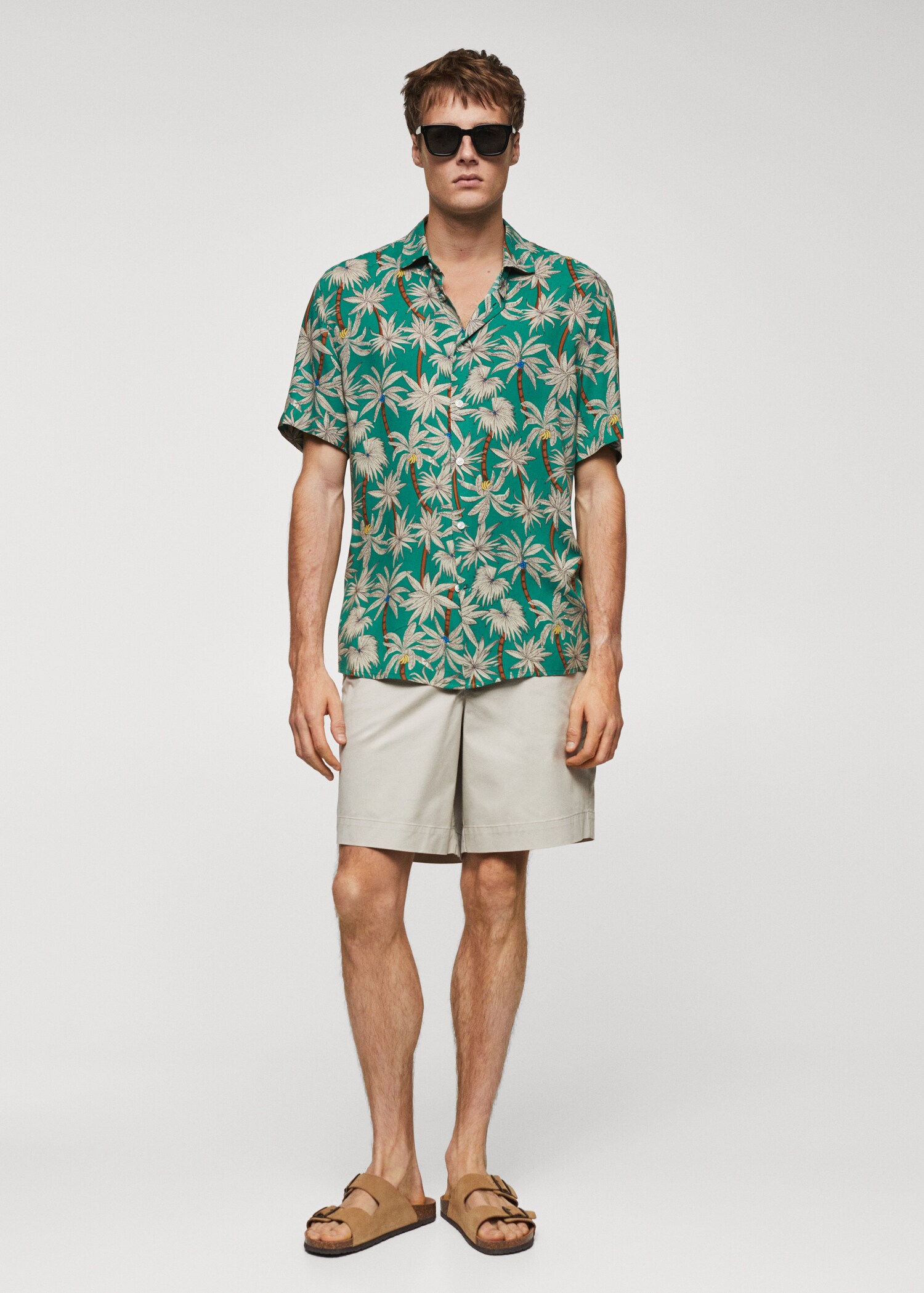 Camisa manga corta estampado hawaiano - Plano general