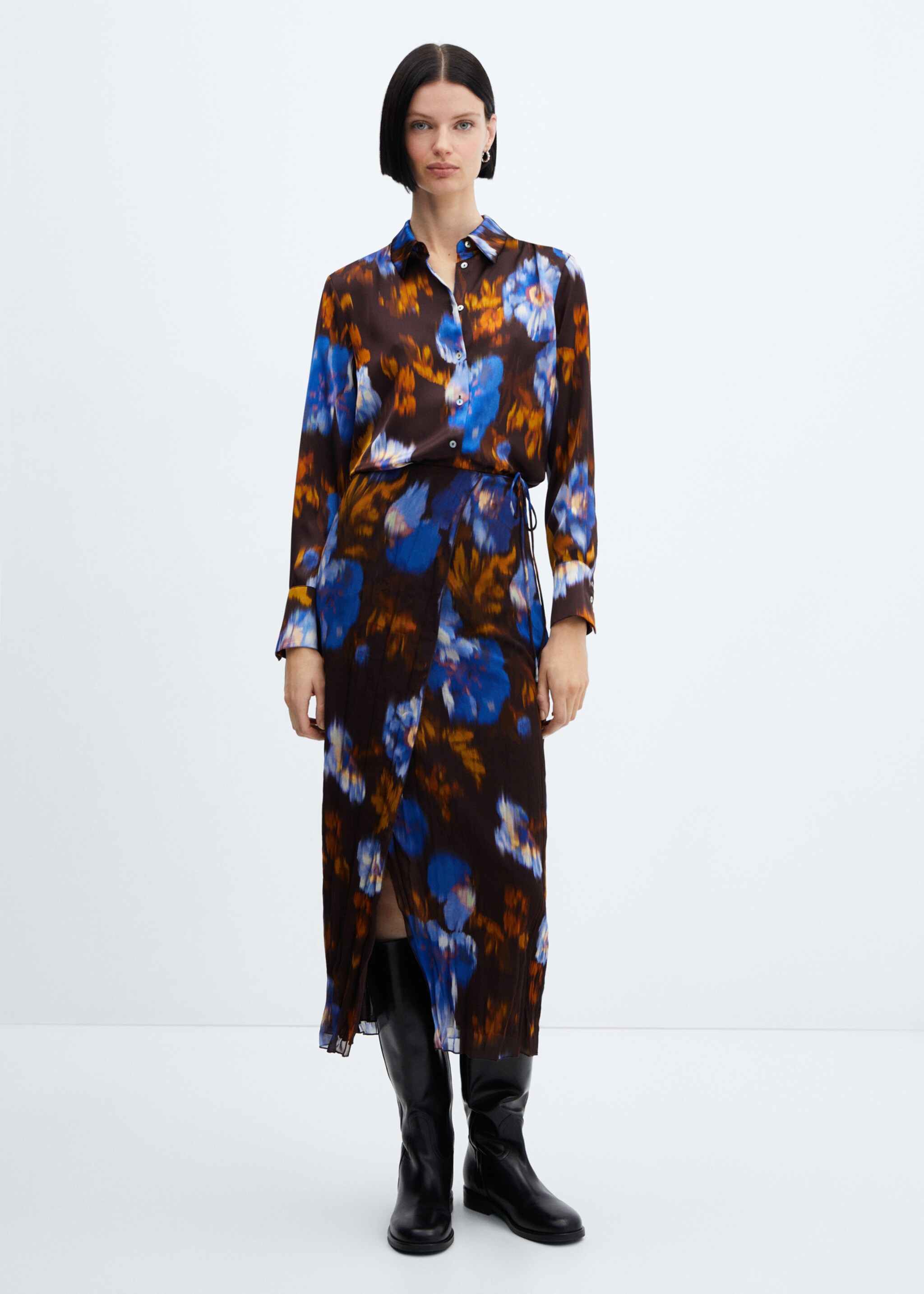 Wrap print skirt - General plane