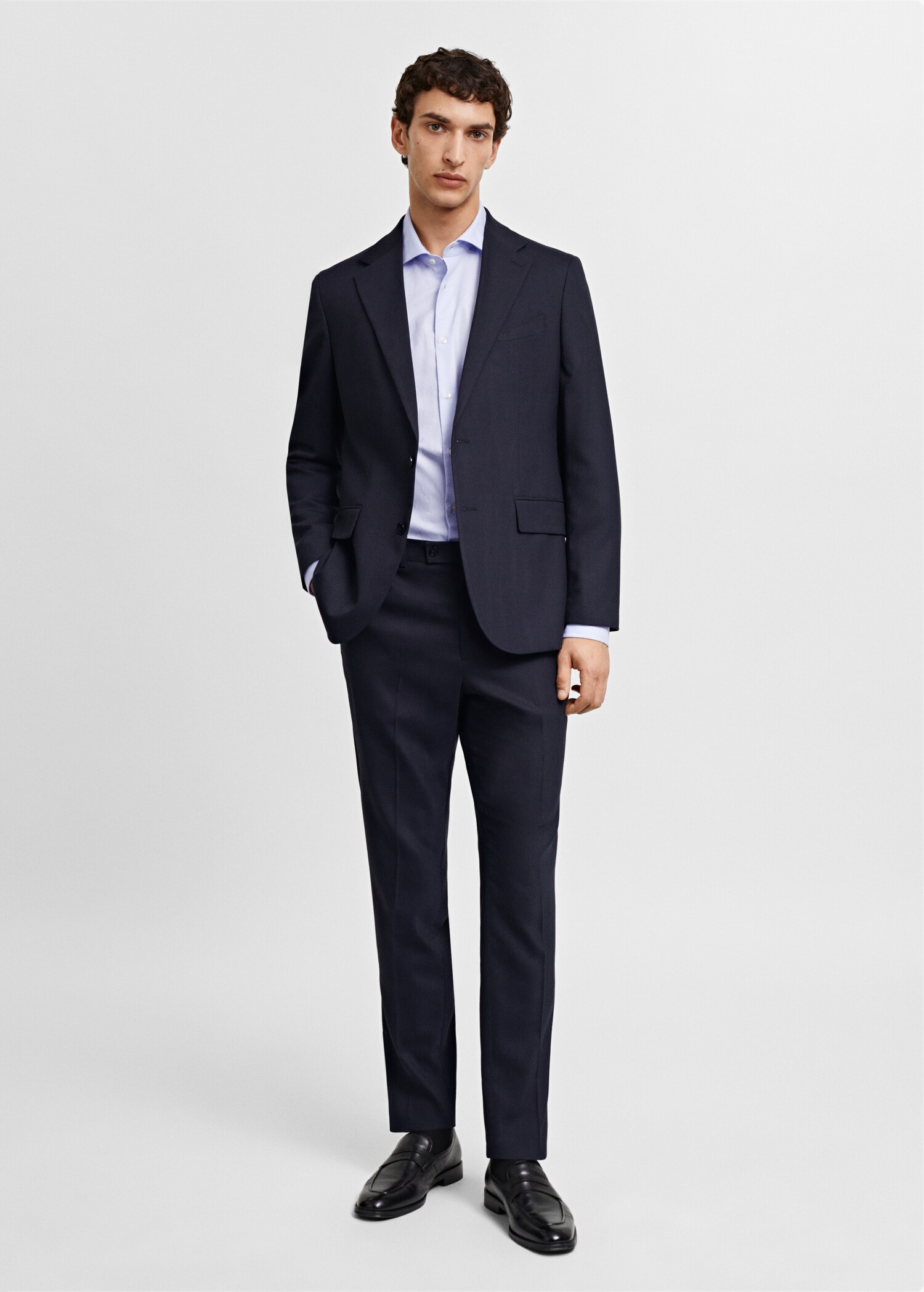 Chemise costume slim fit structurée - Plan général