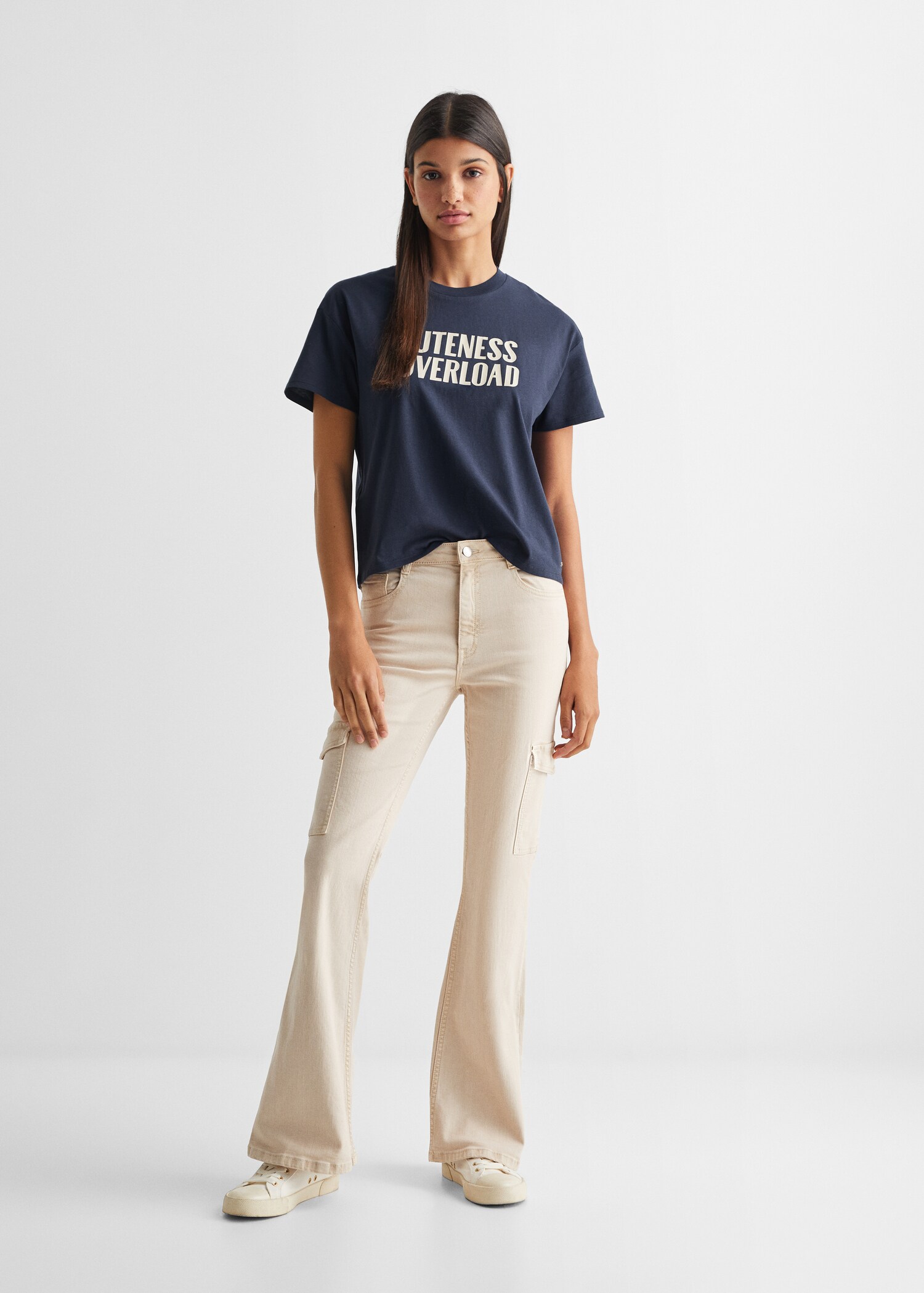 Camiseta mensaje estampado - Plano general