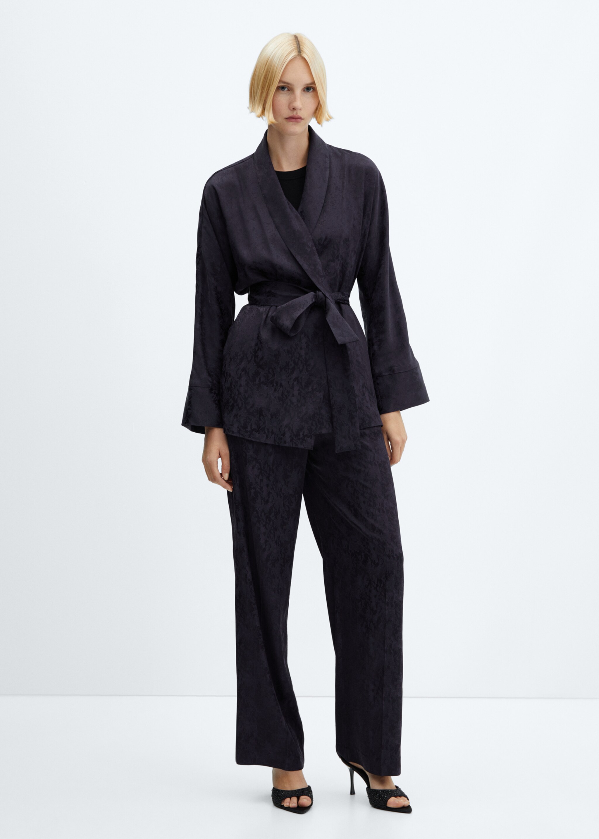 Jacquard suit trousers - General plane