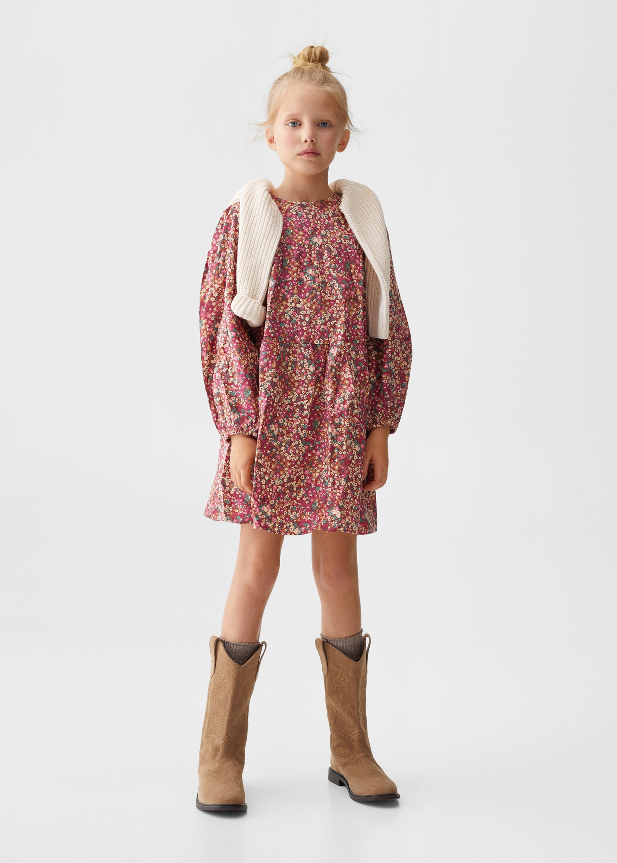 Flower print dress - General plane