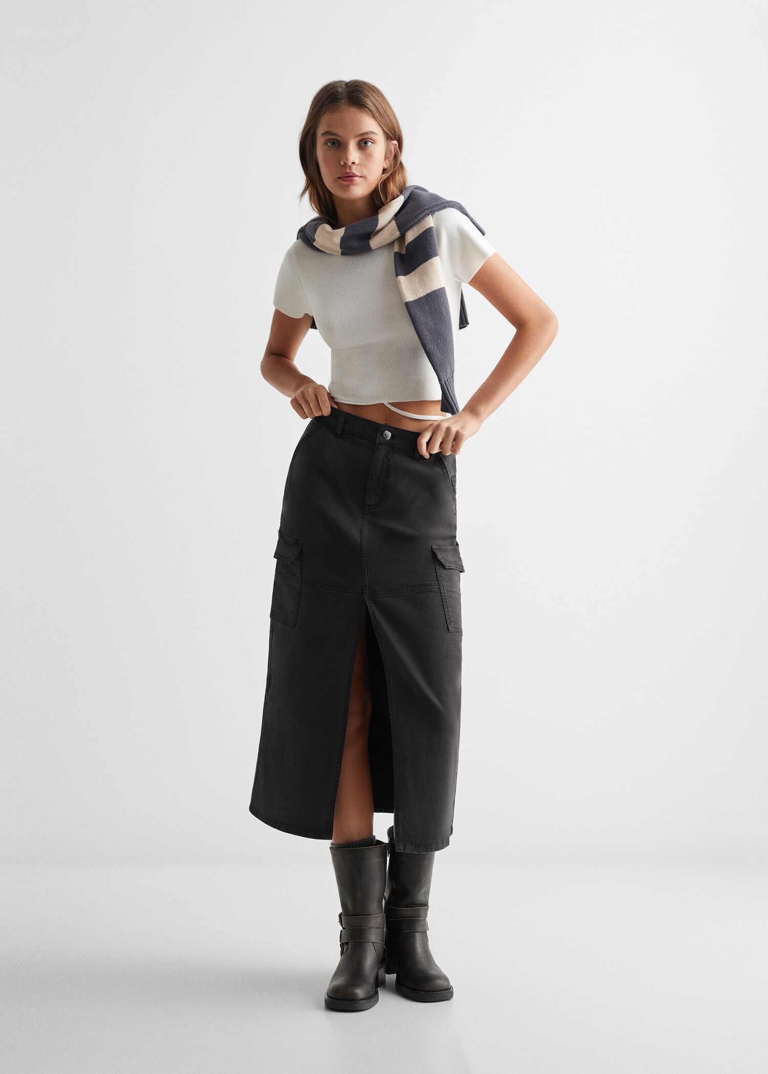 Long cargo skirt with pocket - General plane