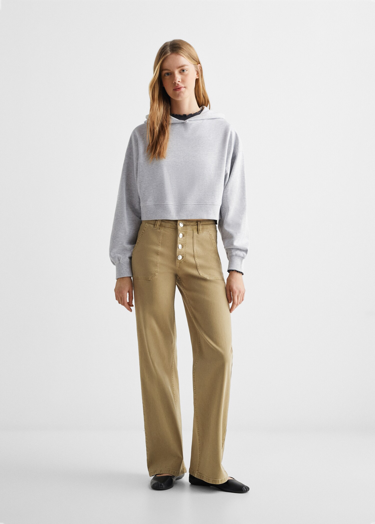 Cropped cotton sweatshirt - General plane