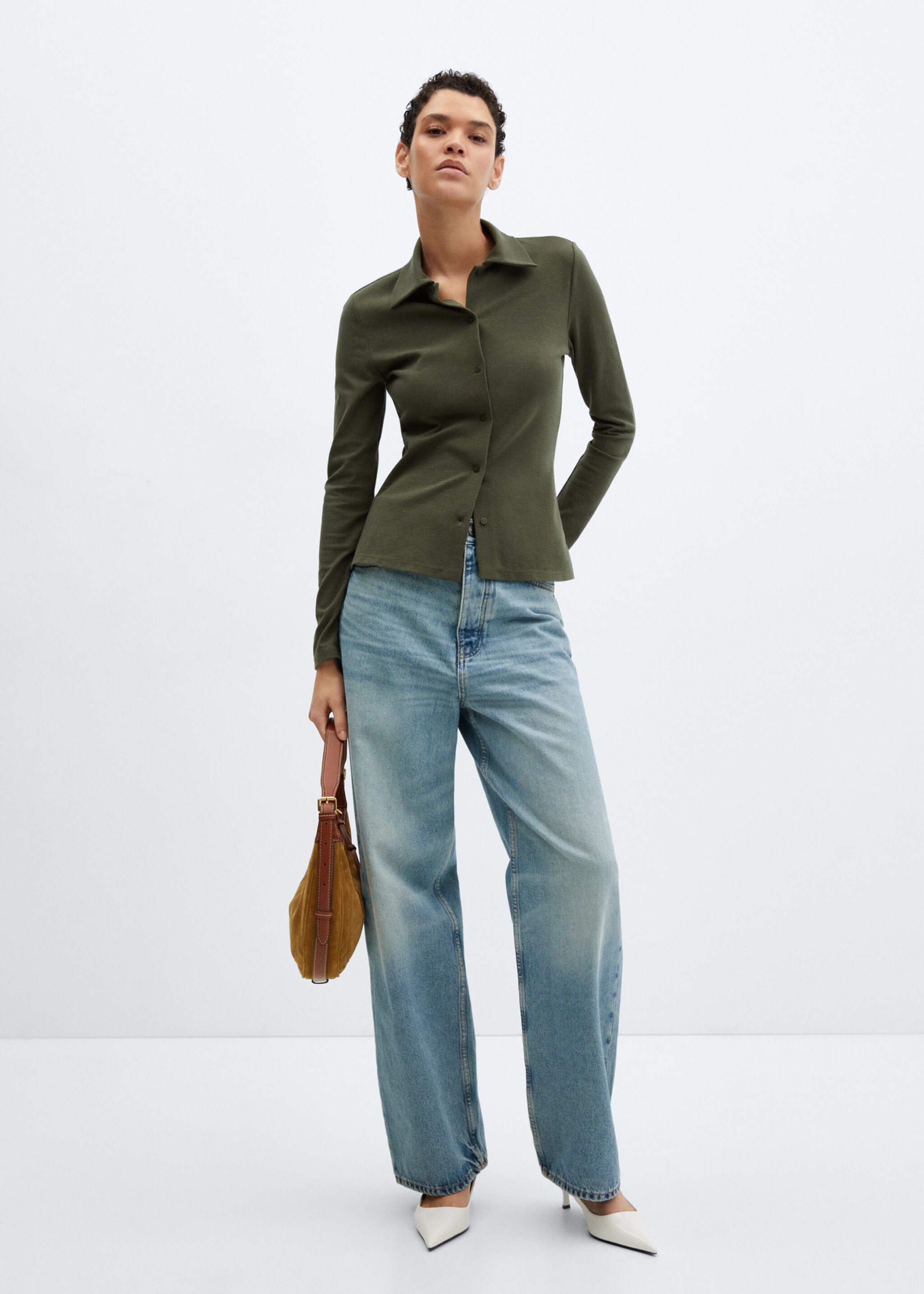 Cotton knit shirt - General plane, Khaki. Ref: 67064012-00.