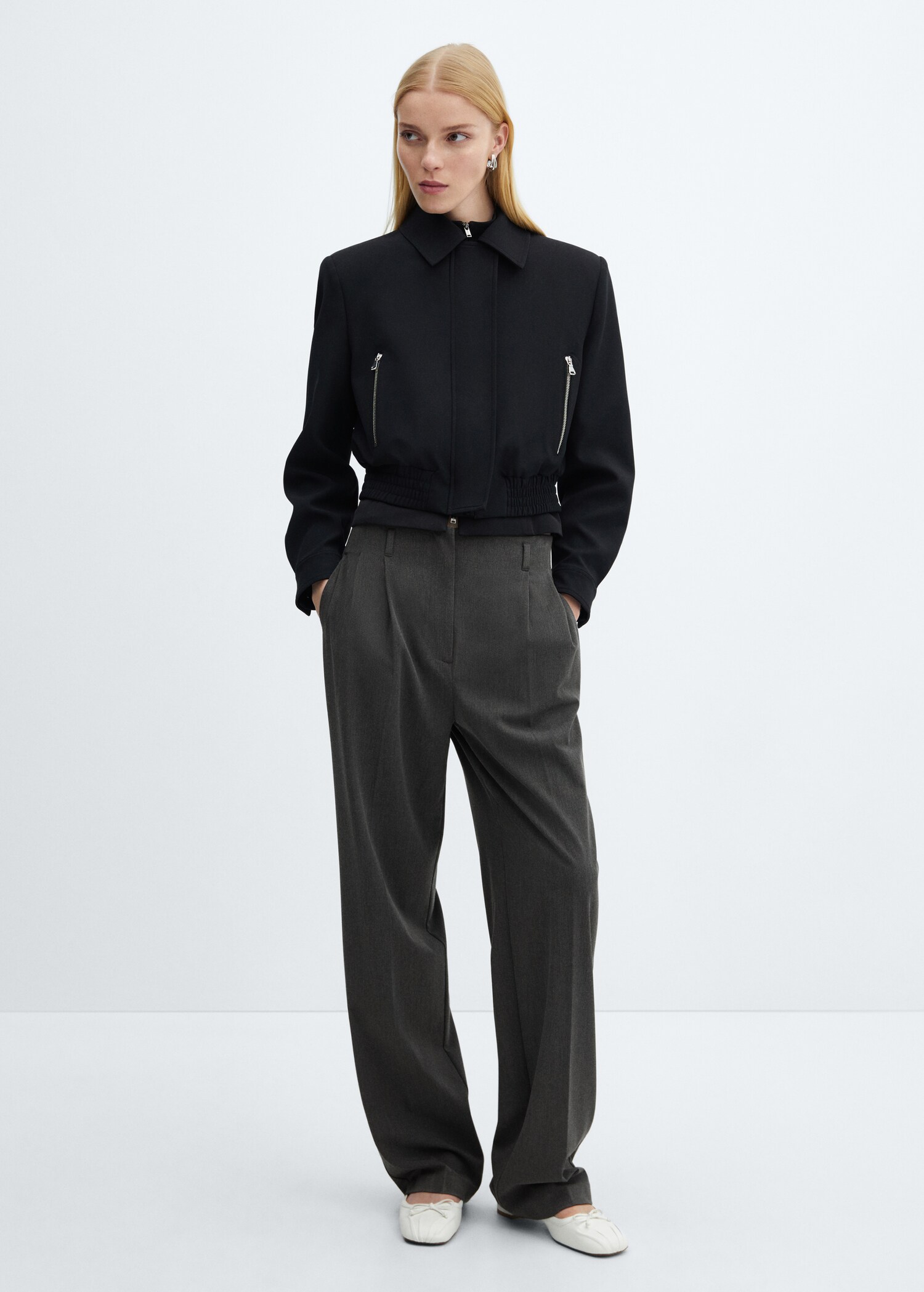 Wideleg-Bundfaltenhose - Allgemeine Ansicht