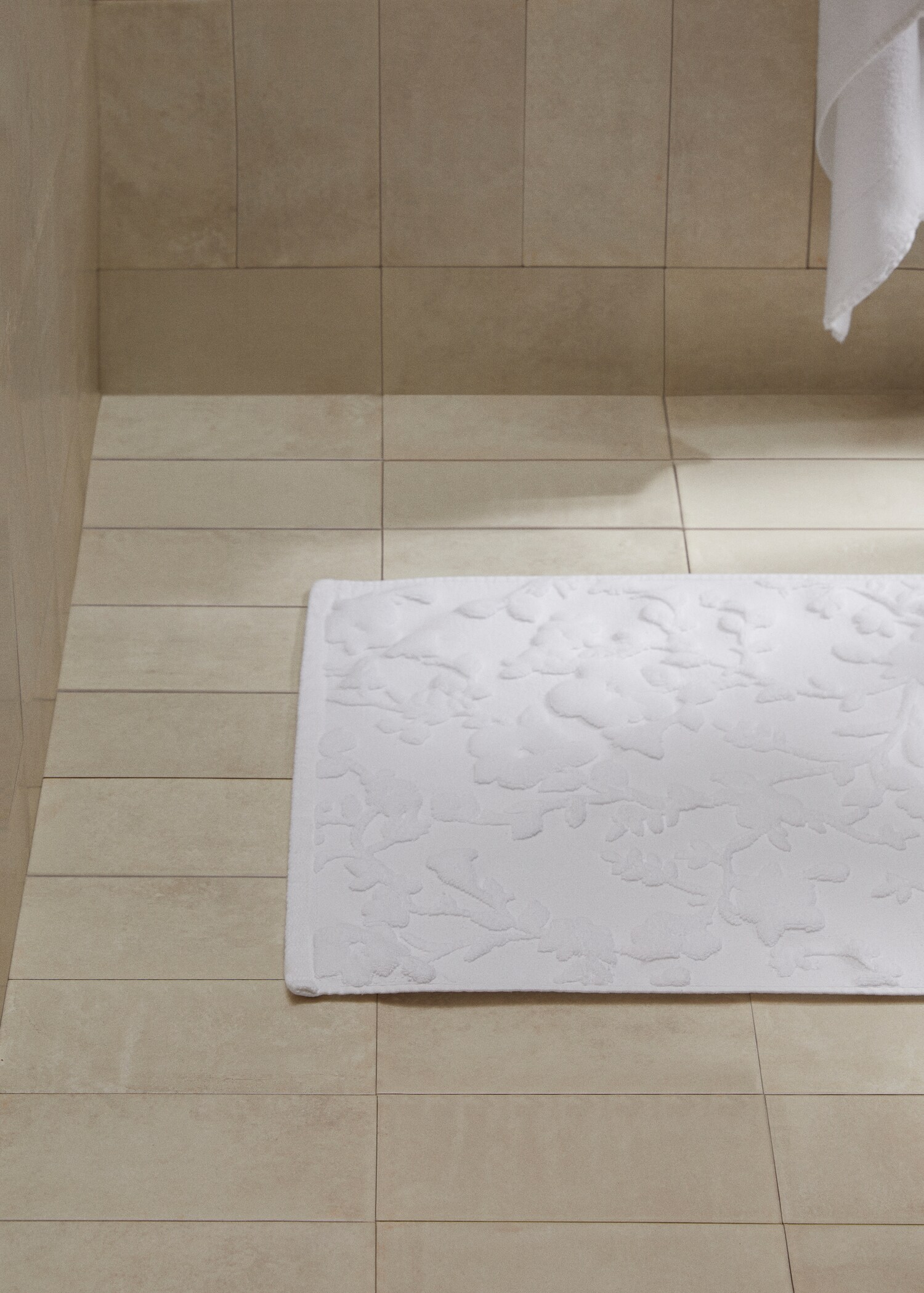 Flower jacquard bath mat 50x70cm - General plane