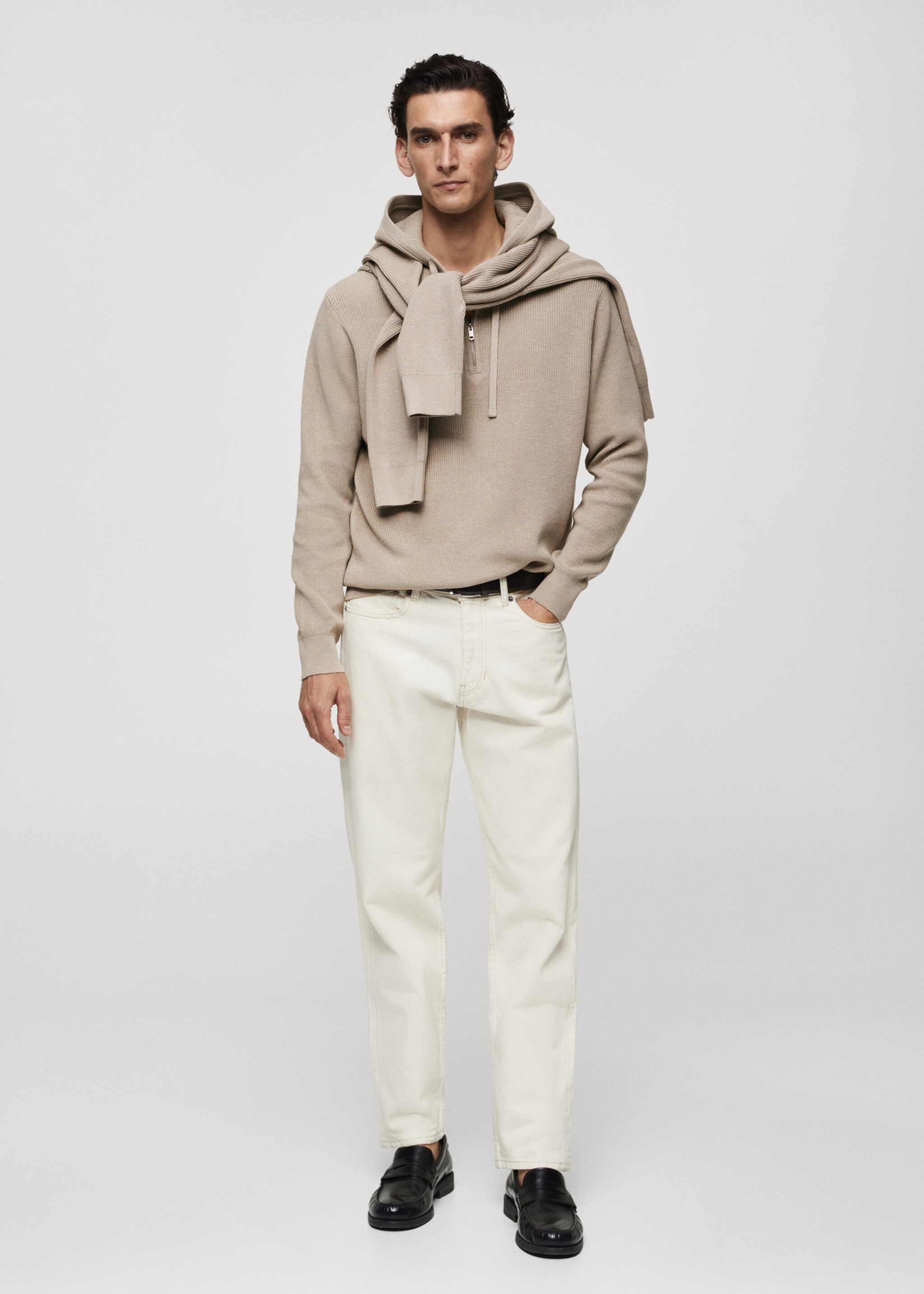 Hooded knit sweatshirt - General plane