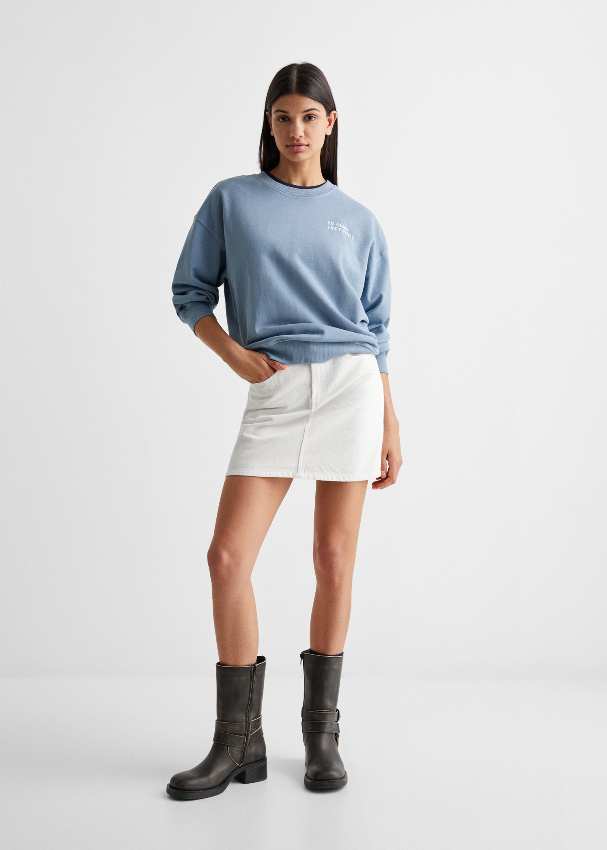 Embroidered message sweatshirt - General plane