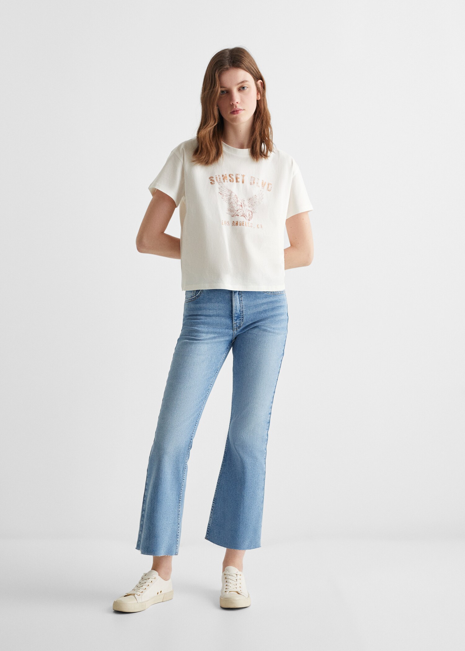 T-Shirt mit Textaufdruck - Allgemeine Ansicht