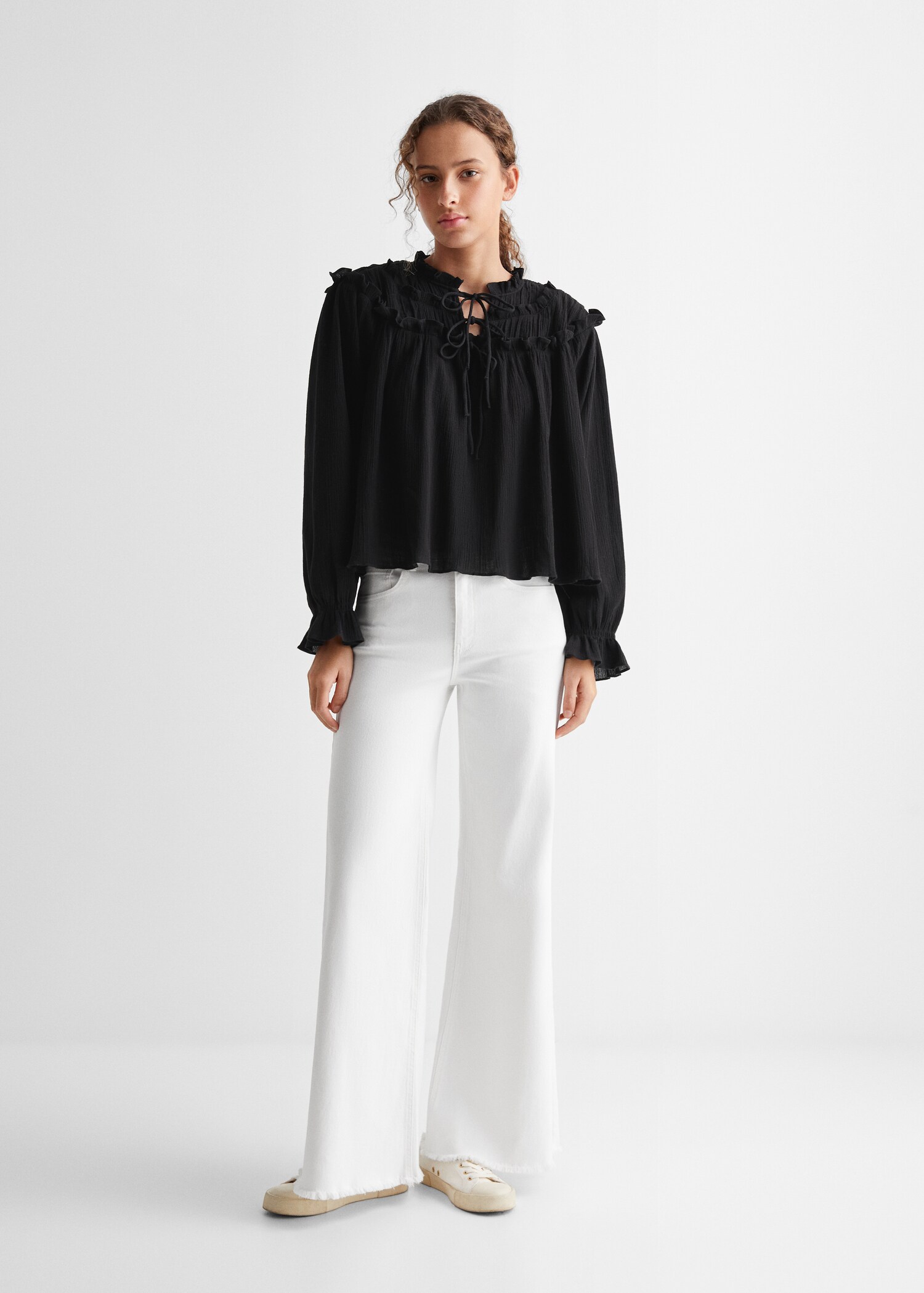 Blusa algodón volantes - Plano general