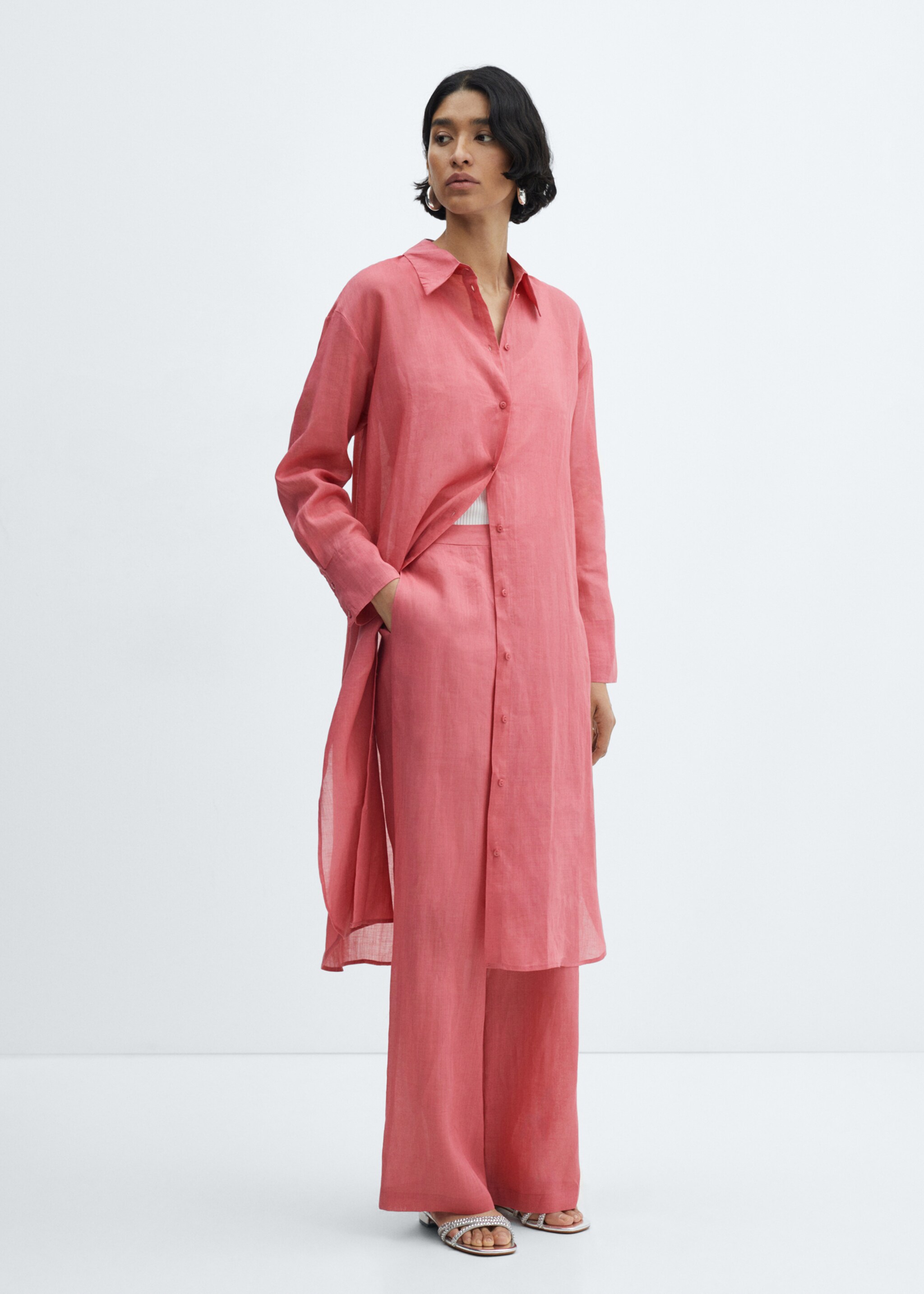 Wideleg-Hose mit hohem Bund - Allgemeine Ansicht