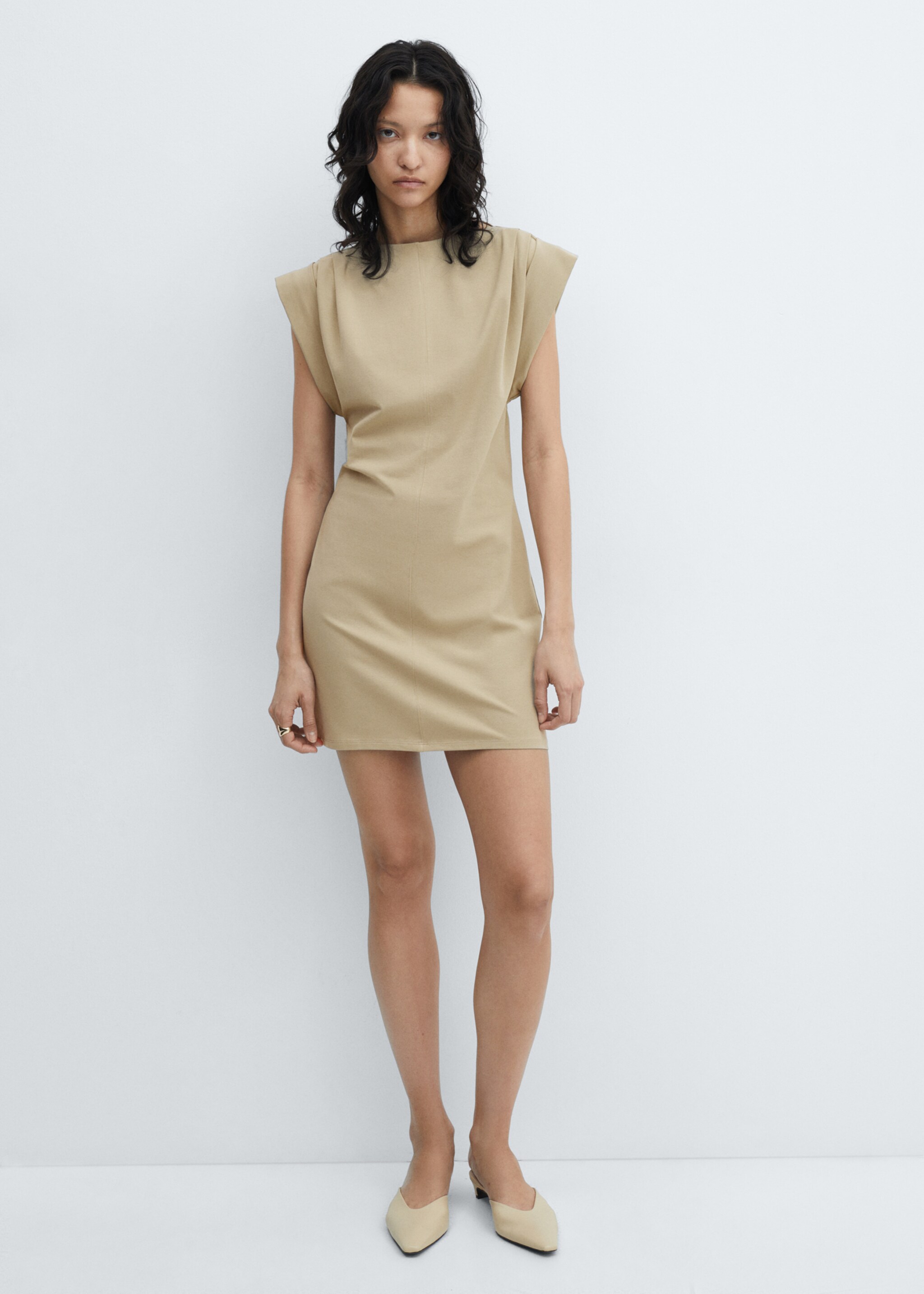Robe maille manches à revers - Plan général