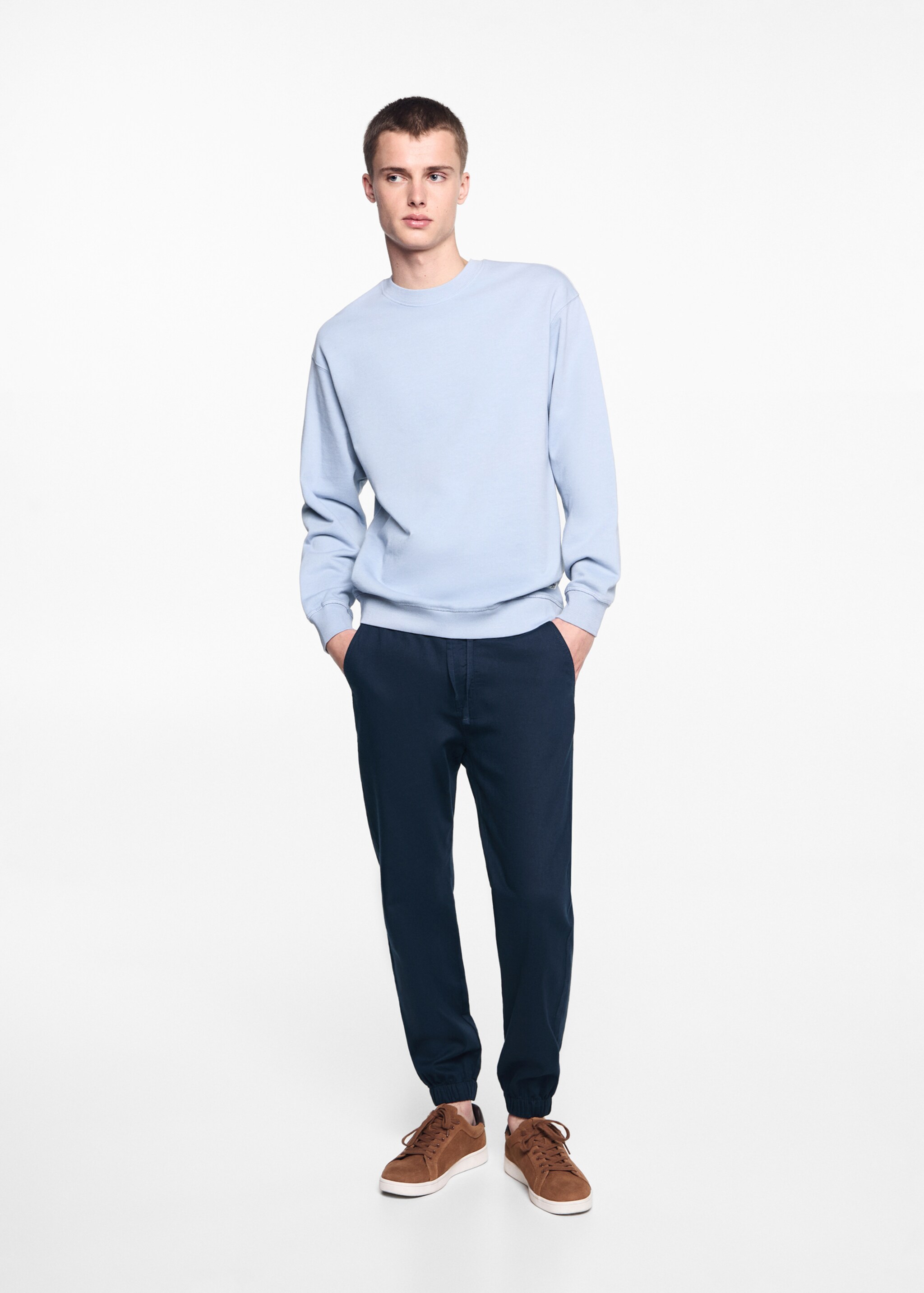 Linen jogger trousers - General plane, Dark Navy. Ref: 67066028-00.