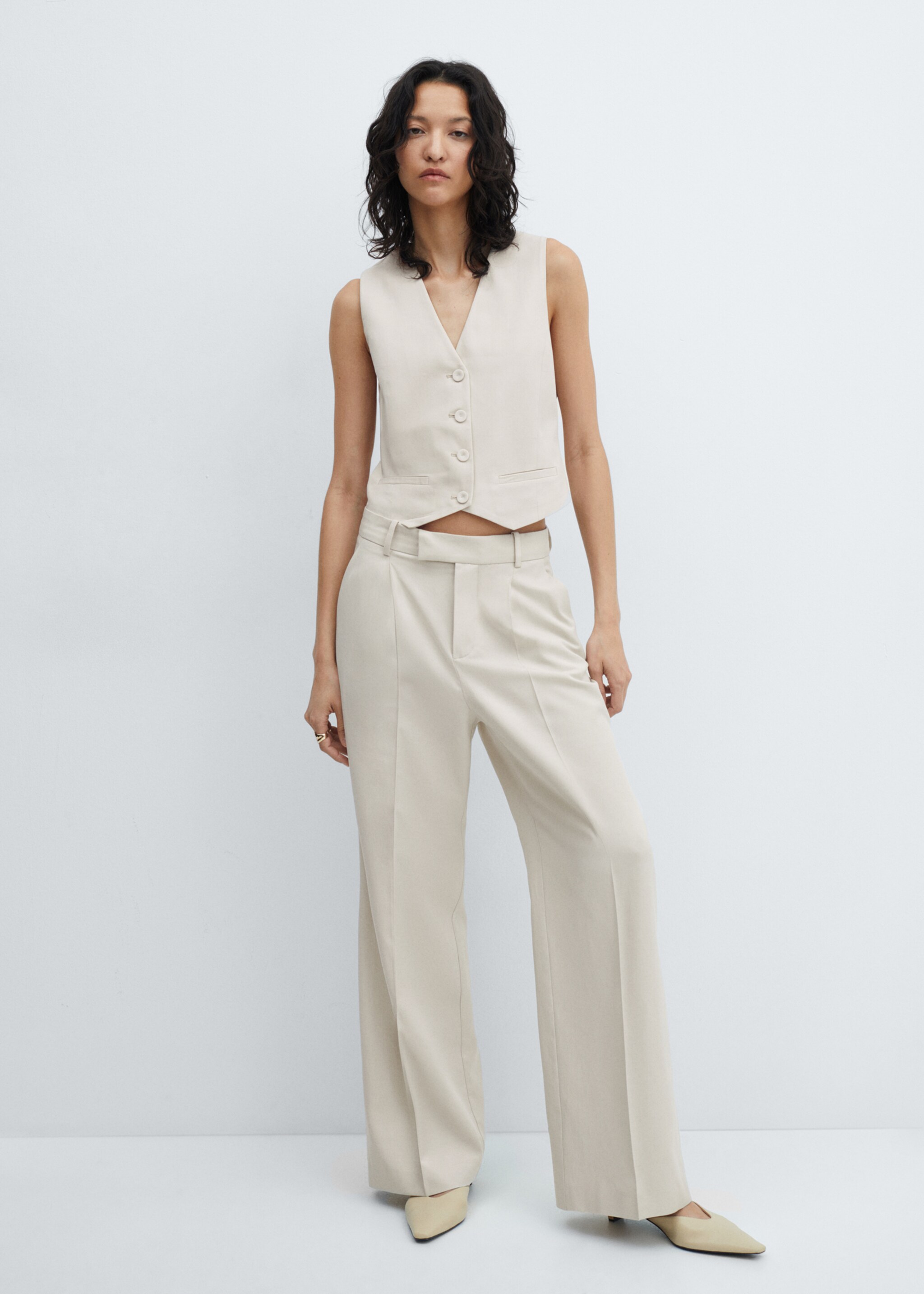 Suit waistcoat with buttons - General plane