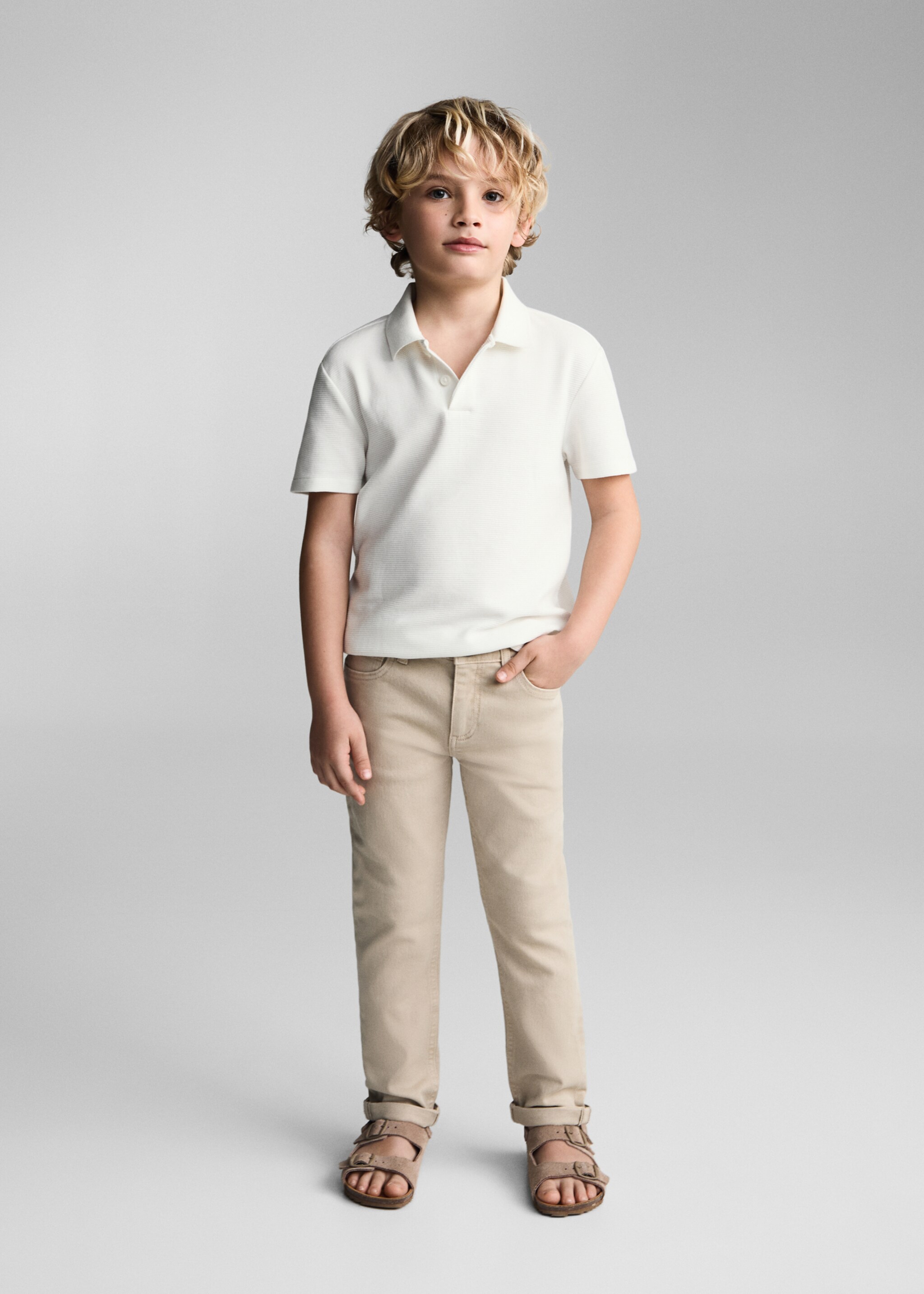 Polo coton texturé - Plan général